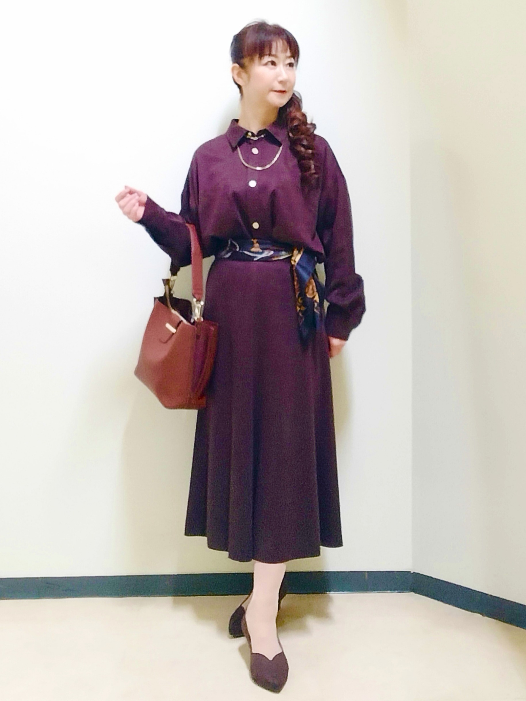花さんの「Reflect｜【羽織◎】スエード調シャツ」を使ったコーディネート