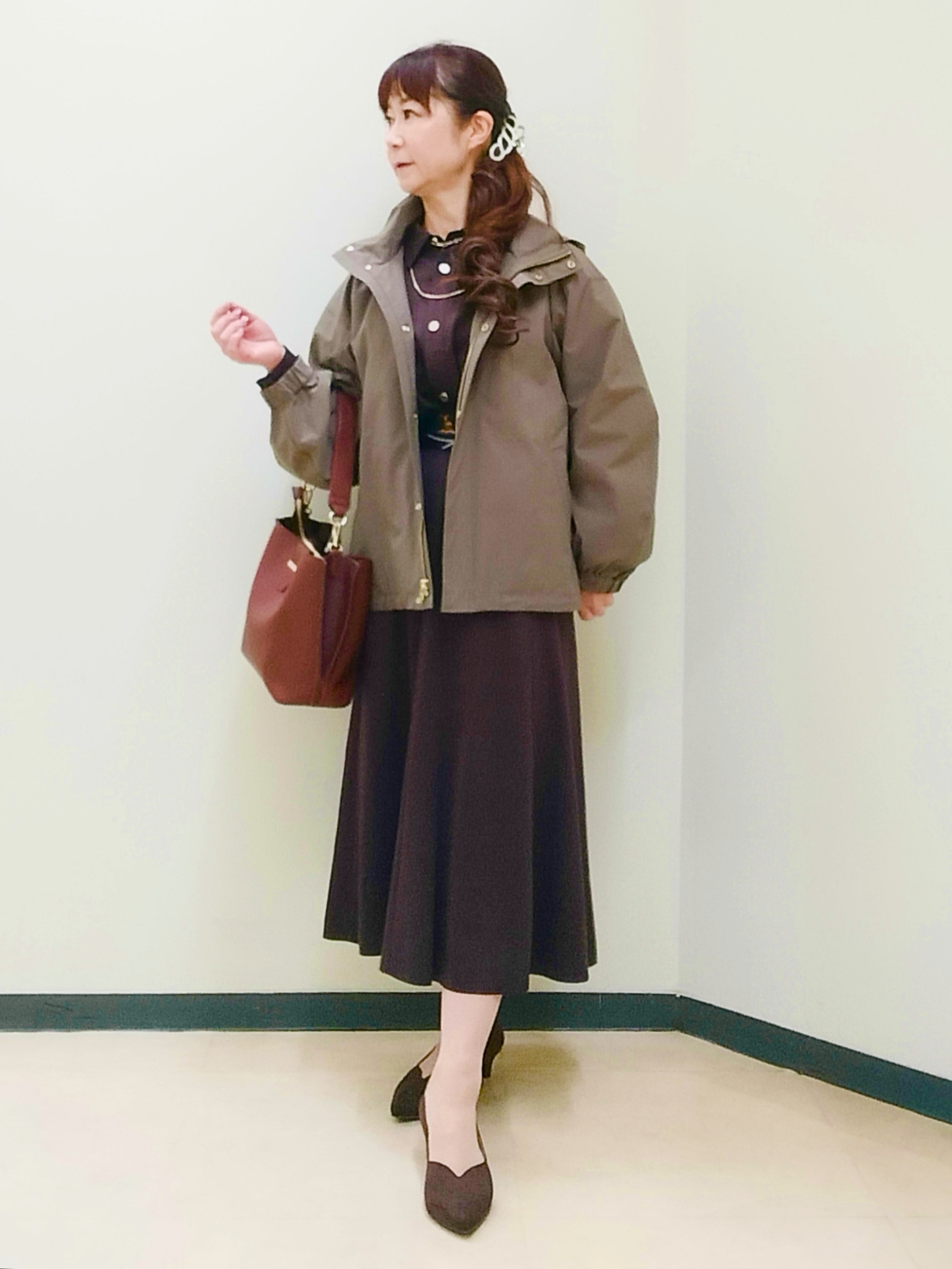 花さんの「Reflect｜【羽織◎】スエード調シャツ」を使ったコーディネート
