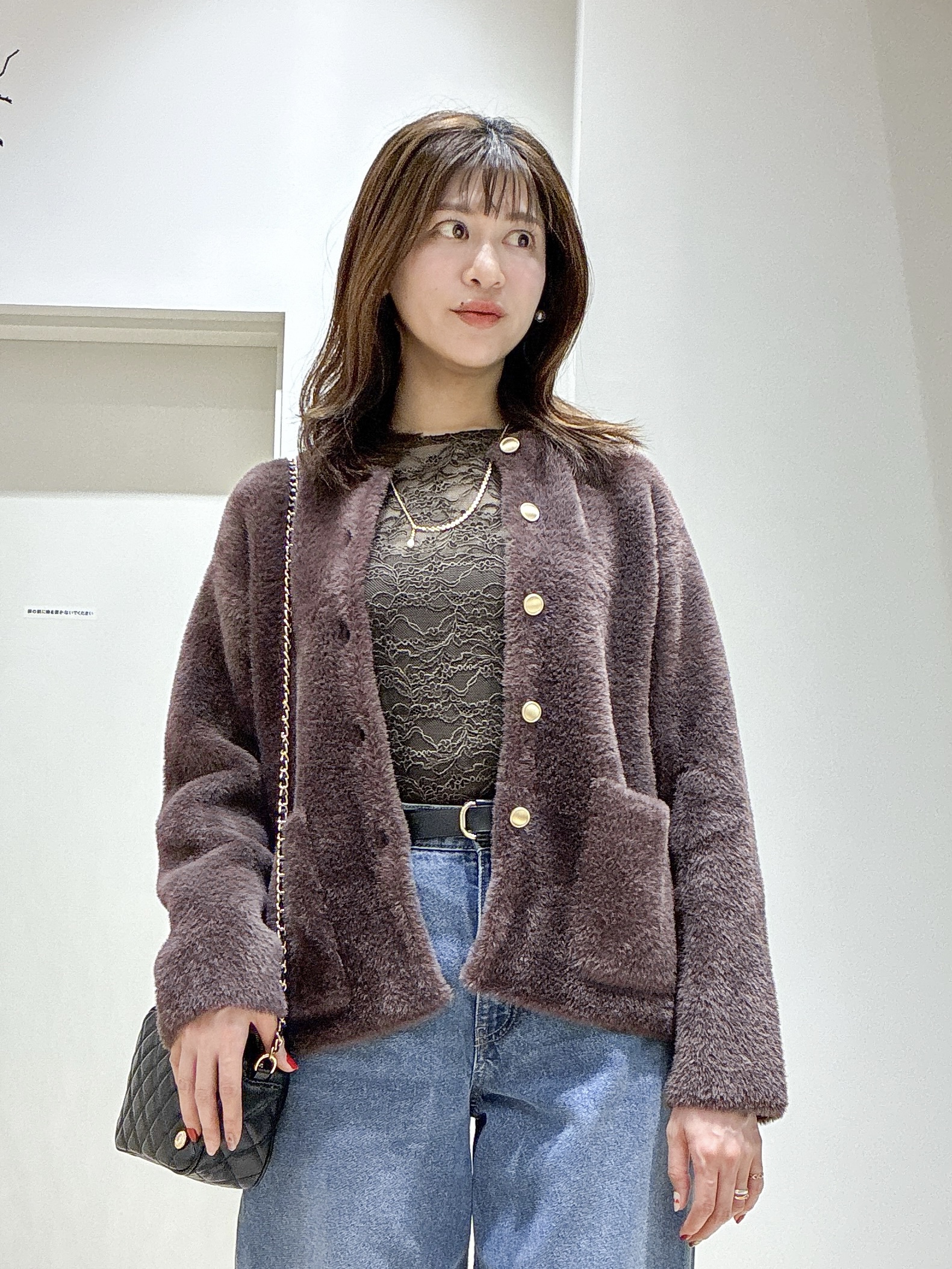 もんちゃんさんの「OPAQUE.CLIP｜ダブルフェイスニットカーディガン」を使ったコーディネート