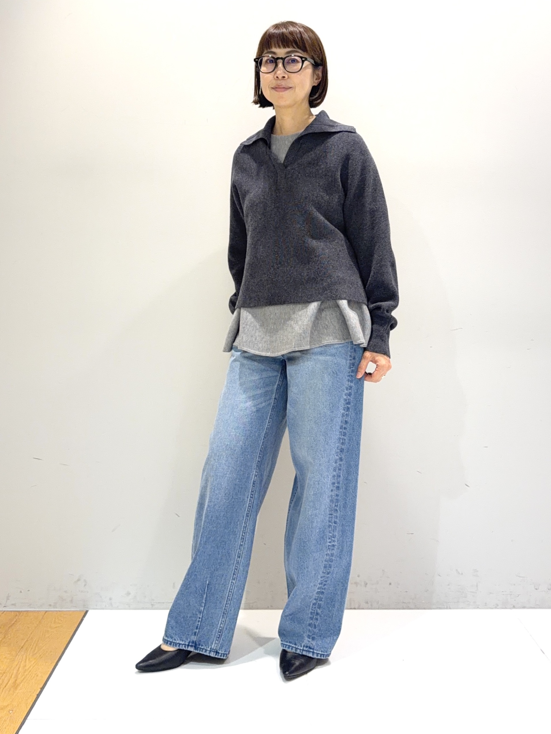 murayamaさんの「INDIVI｜【新作登場！】カーブシルエットデニム」を使ったコーディネート