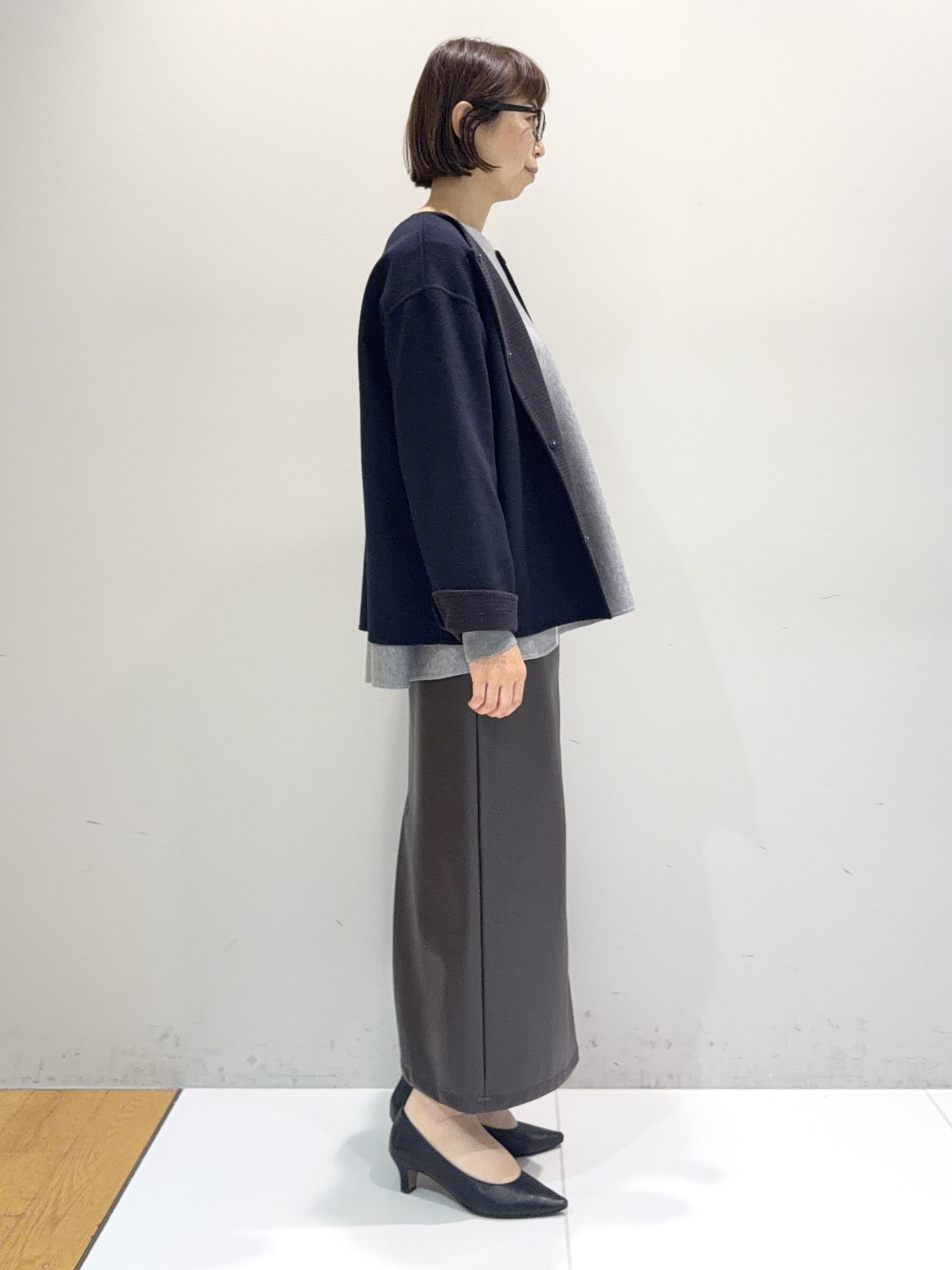 murayamaさんの「INDIVI｜【ラム革／美脚／通勤】レザーパンプス」を使ったコーディネート