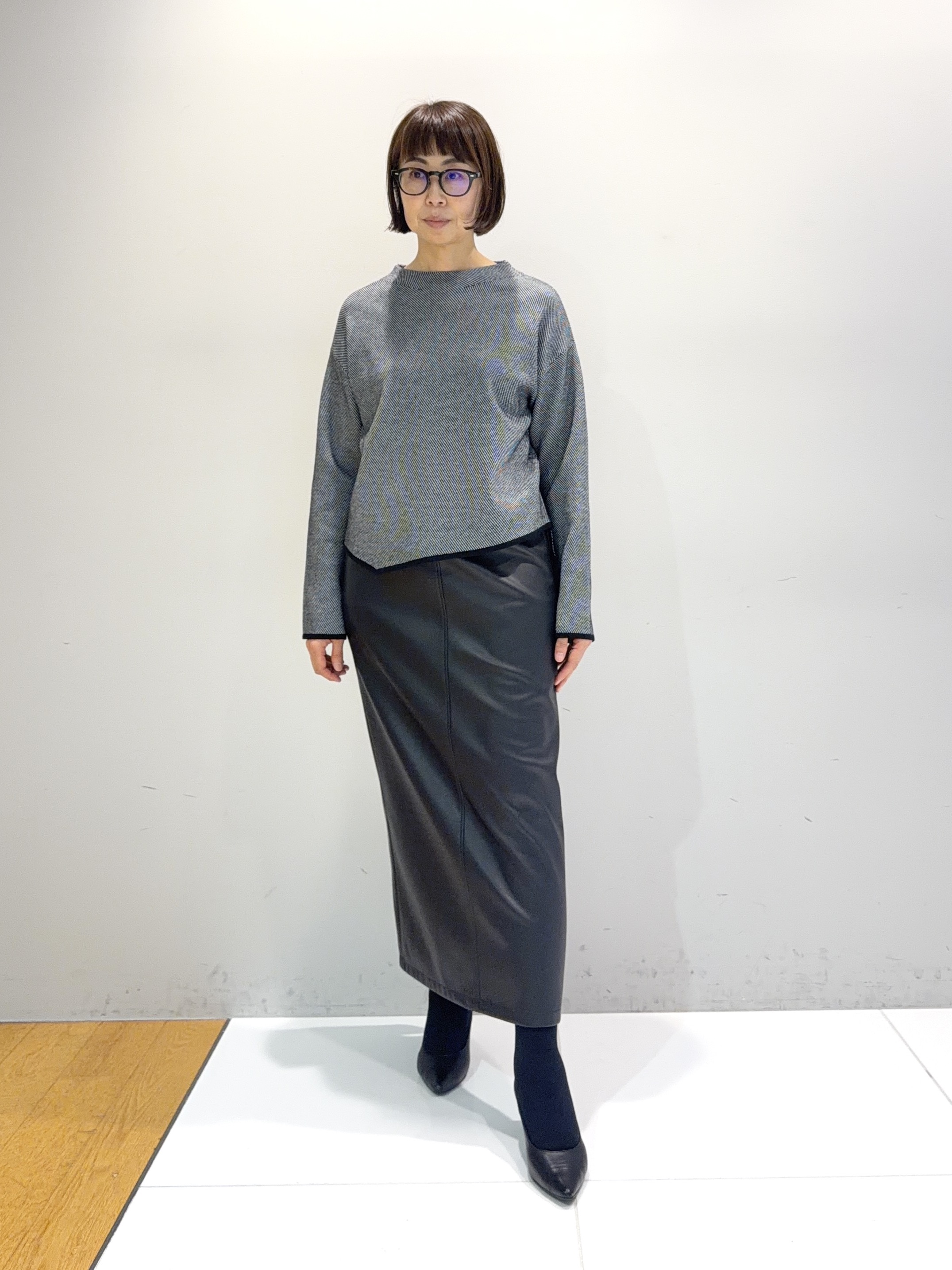 murayamaさんの「INDIVI｜【ラム革／美脚／通勤】レザーパンプス」を使ったコーディネート