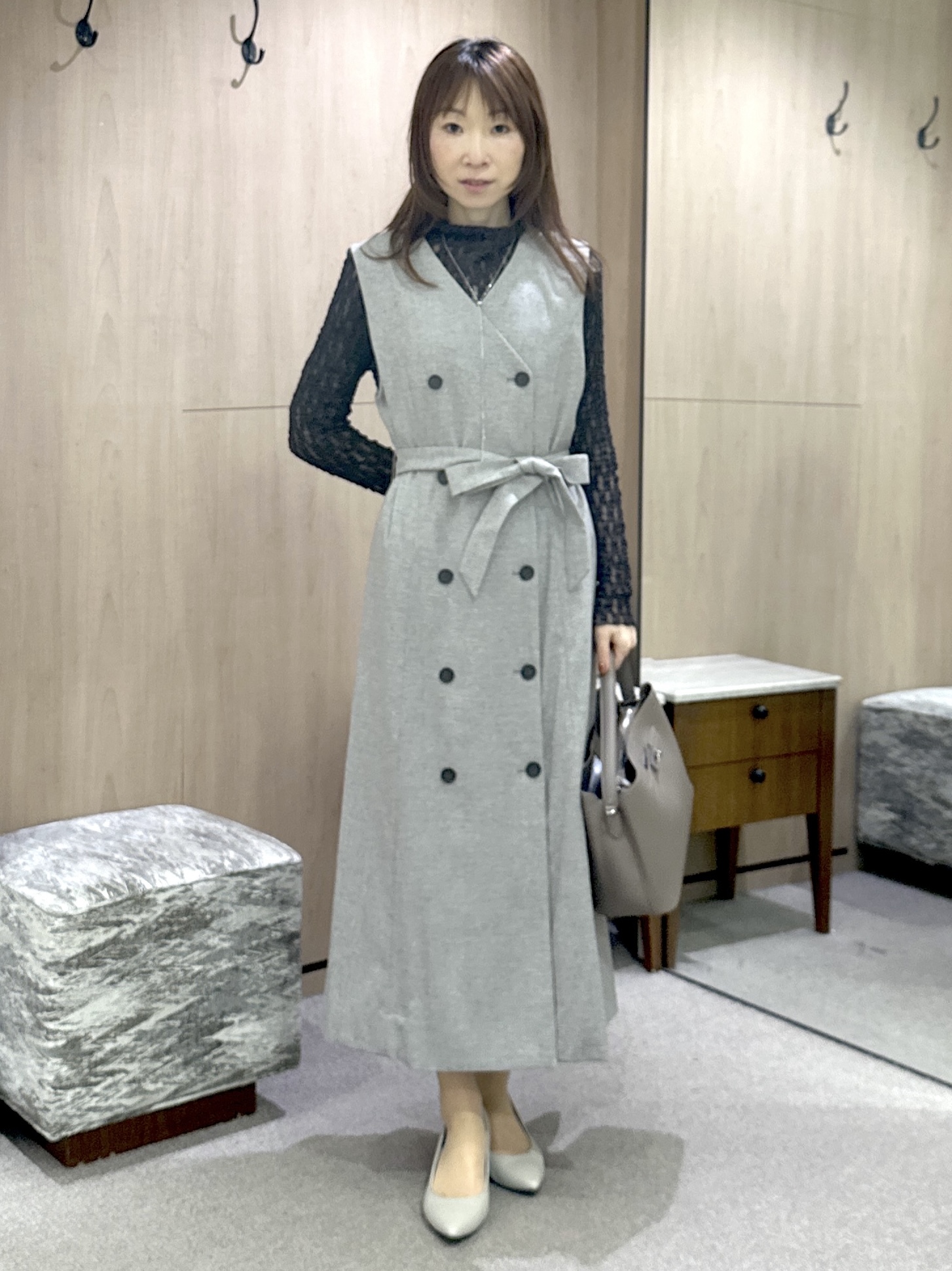 Miwaさんの「UNTITLED｜【重ね着レイヤード】レースハイネックトップス」を使ったコーディネート
