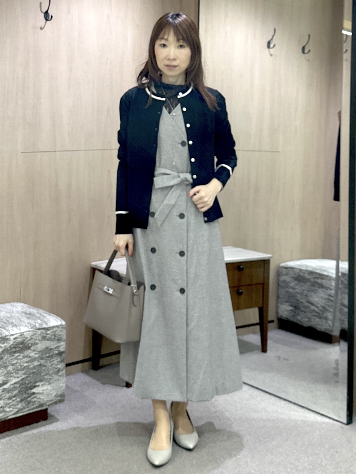 Miwaさんの「UNTITLED｜【重ね着レイヤード】レースハイネックトップス」を使ったコーディネート