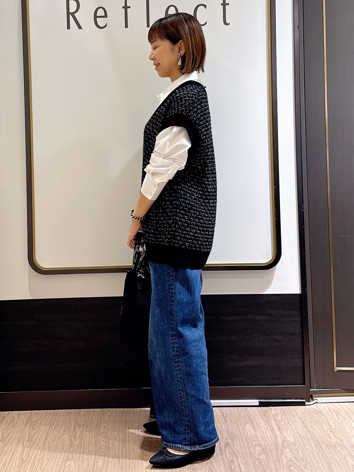 nekoさんの「Reflect｜【羽織◎】オフボディシルエットシャツ」を使ったコーディネート
