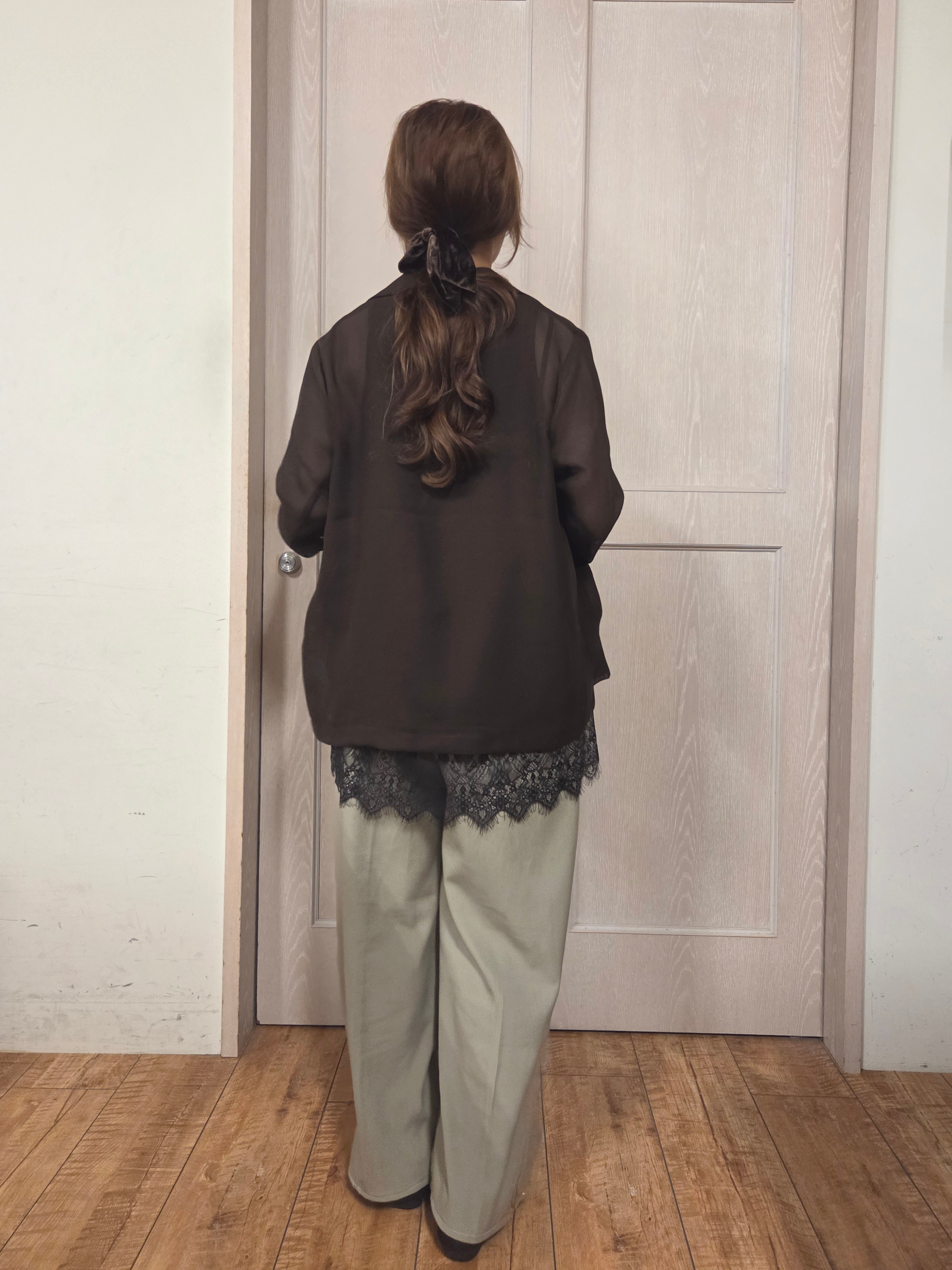 masamiさんの「SHOO･LA･RUE｜【通気性〇/セットアップ可/S-LL/洗濯機可】紫外線対策にも メッシュテーラードジャケット」を使ったコーディネート
