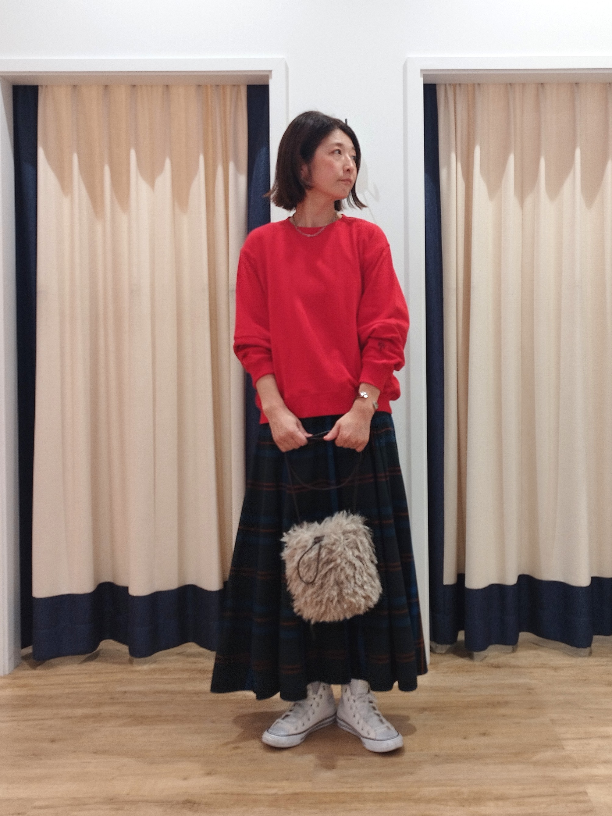 HIROさんの「Dessin｜【洗える/6色展開】フォルムスリーブミニ裏毛 プルオーバー」を使ったコーディネート