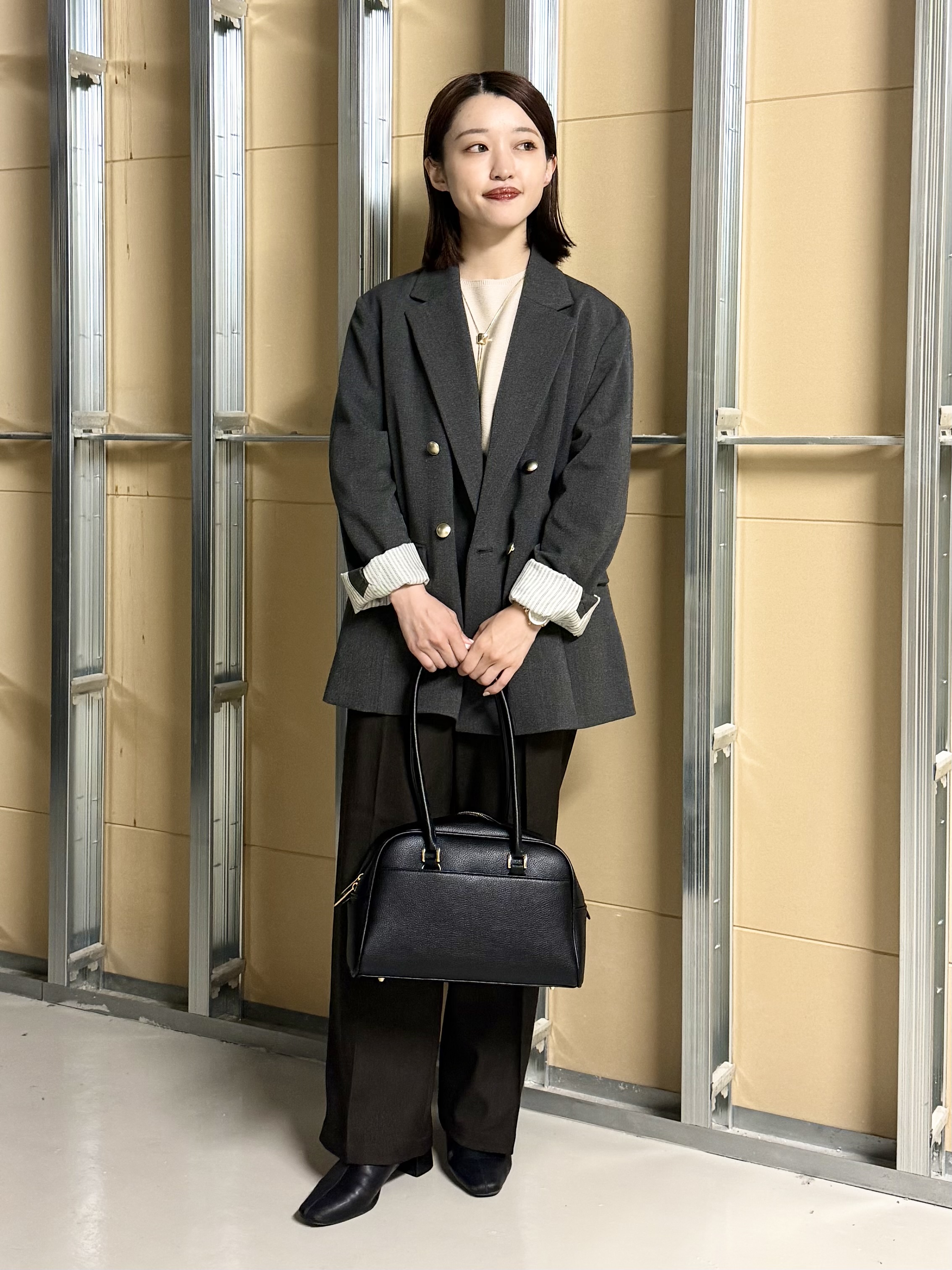 sahoさんの「THE SHOP TK｜クラシカルな雰囲気 ダブルブレストジャケット」を使ったコーディネート