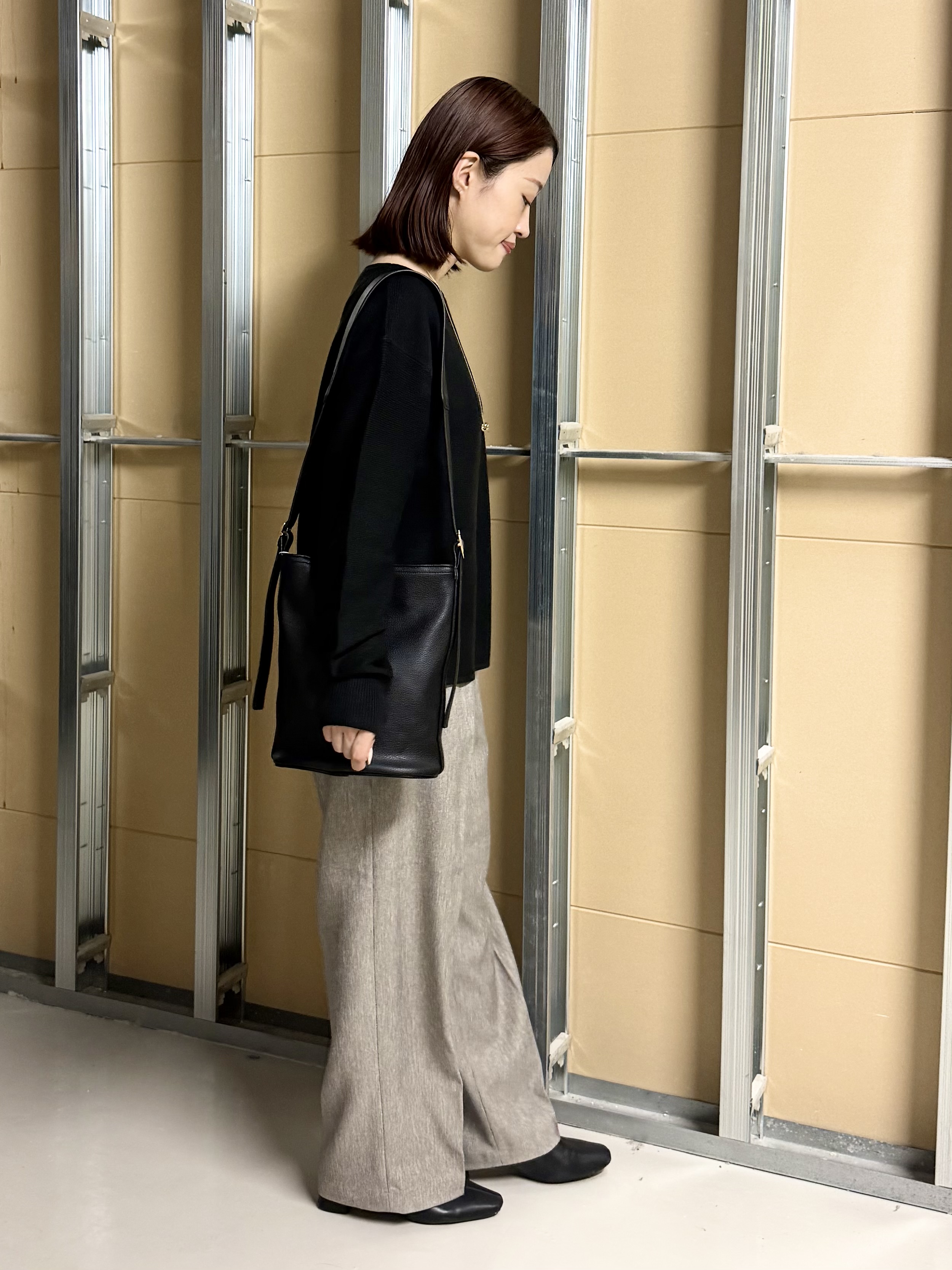 sahoさんの「THE SHOP TK｜【毛玉防止/蓄熱/洗える】美映えガーターニット」を使ったコーディネート