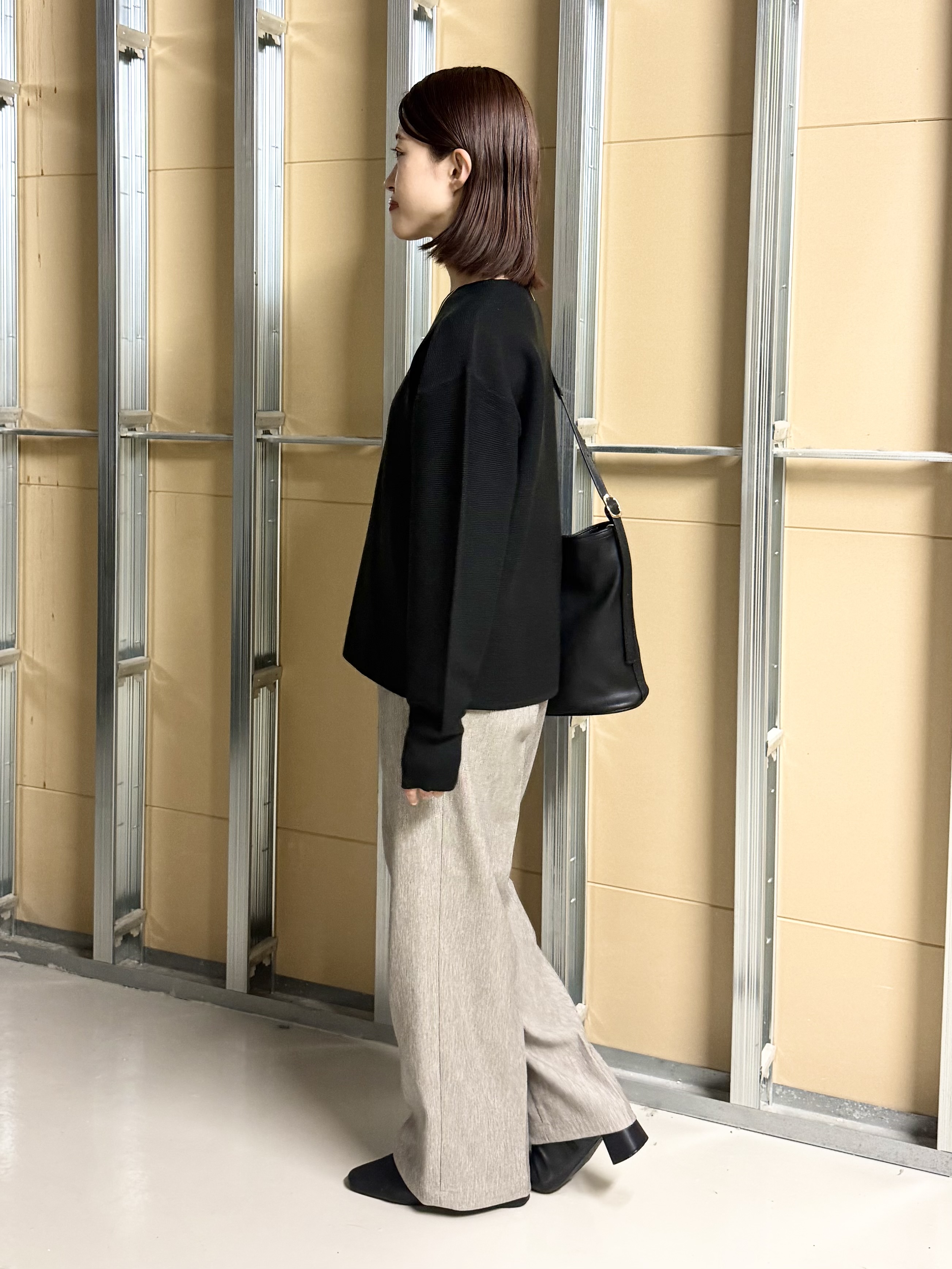 sahoさんの「THE SHOP TK｜【毛玉防止/蓄熱/洗える】美映えガーターニット」を使ったコーディネート