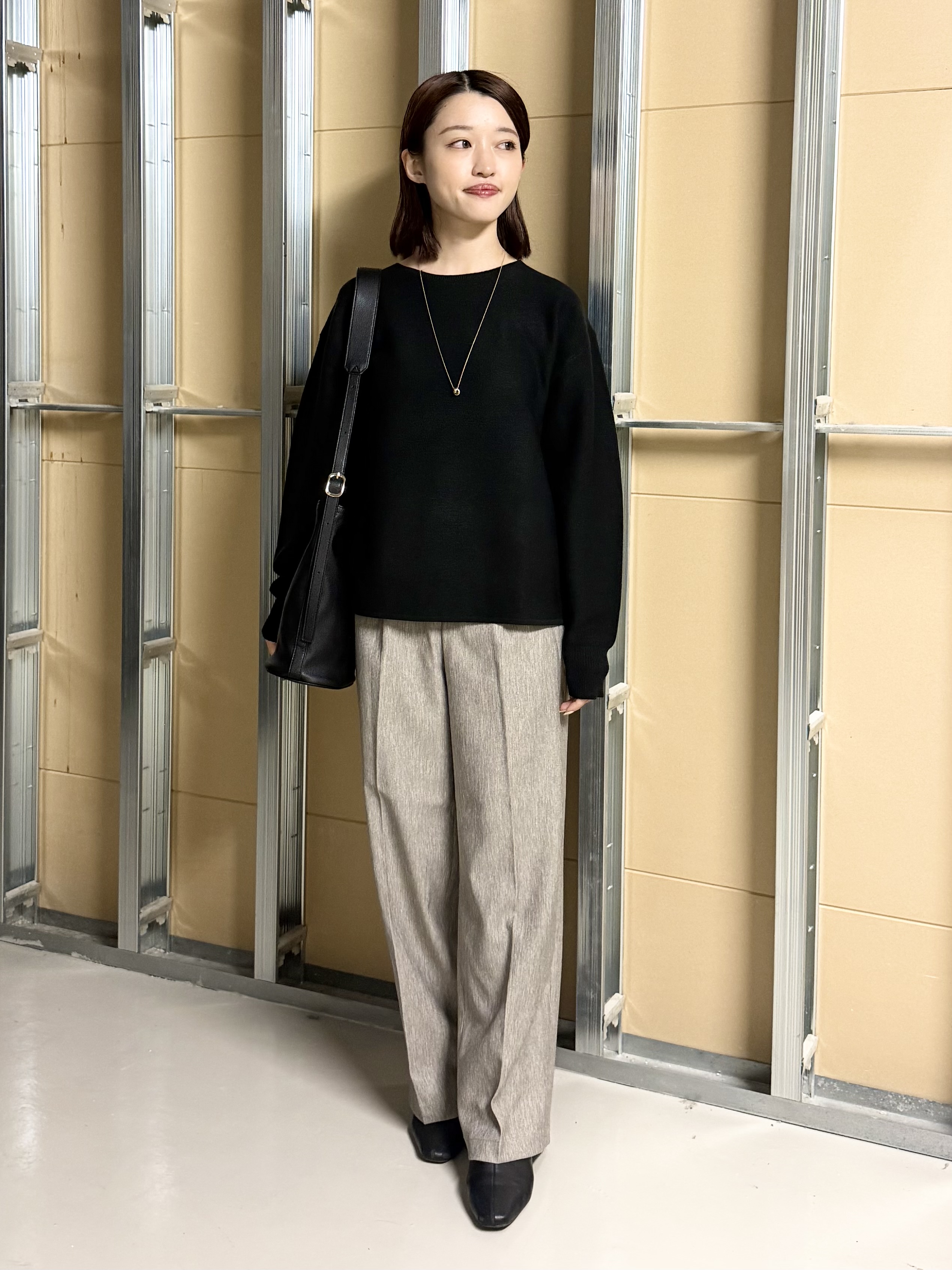 sahoさんの「THE SHOP TK｜【毛玉防止/蓄熱/洗える】美映えガーターニット」を使ったコーディネート