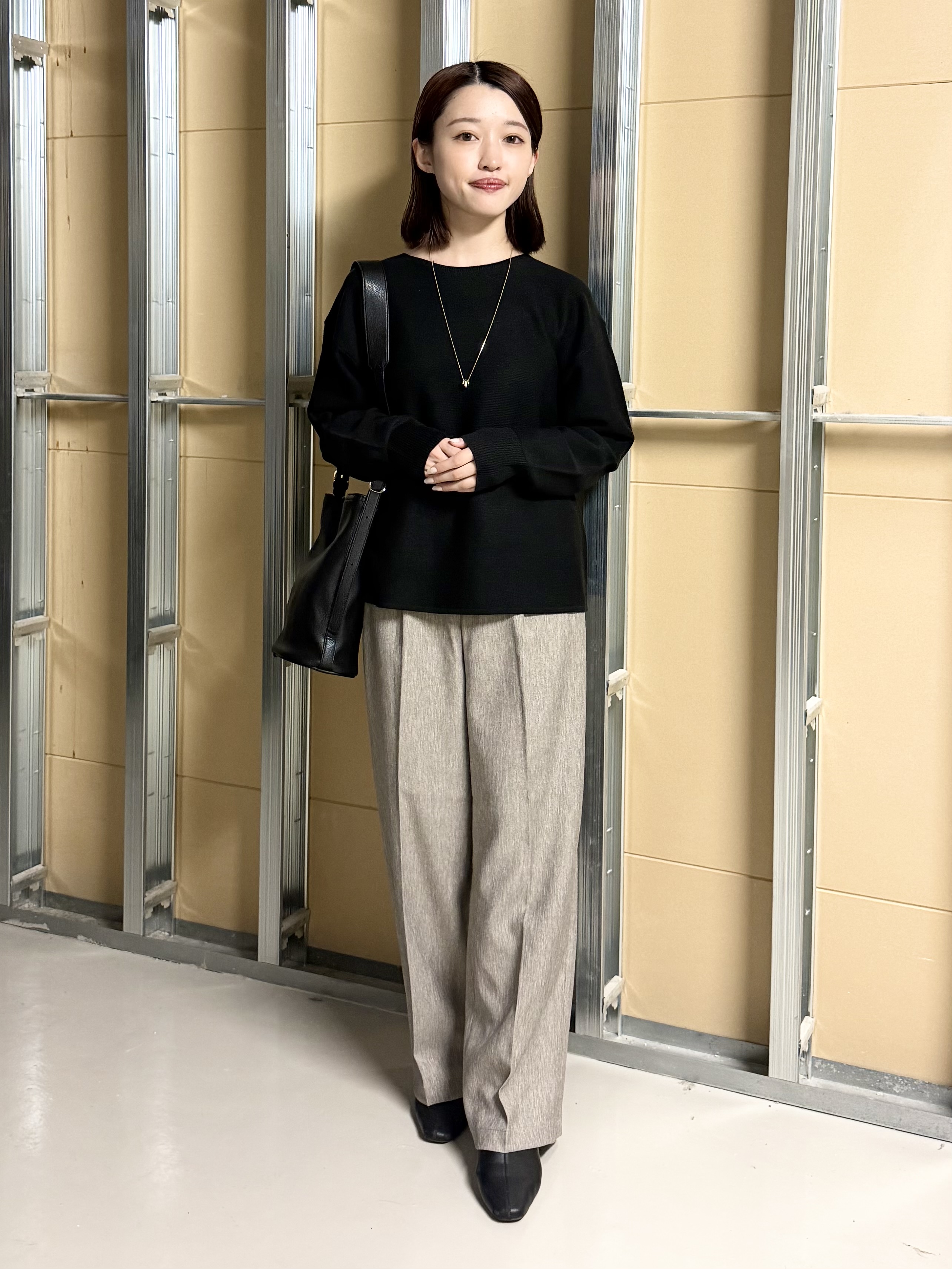 sahoさんの「THE SHOP TK｜【毛玉防止/蓄熱/洗える】美映えガーターニット」を使ったコーディネート