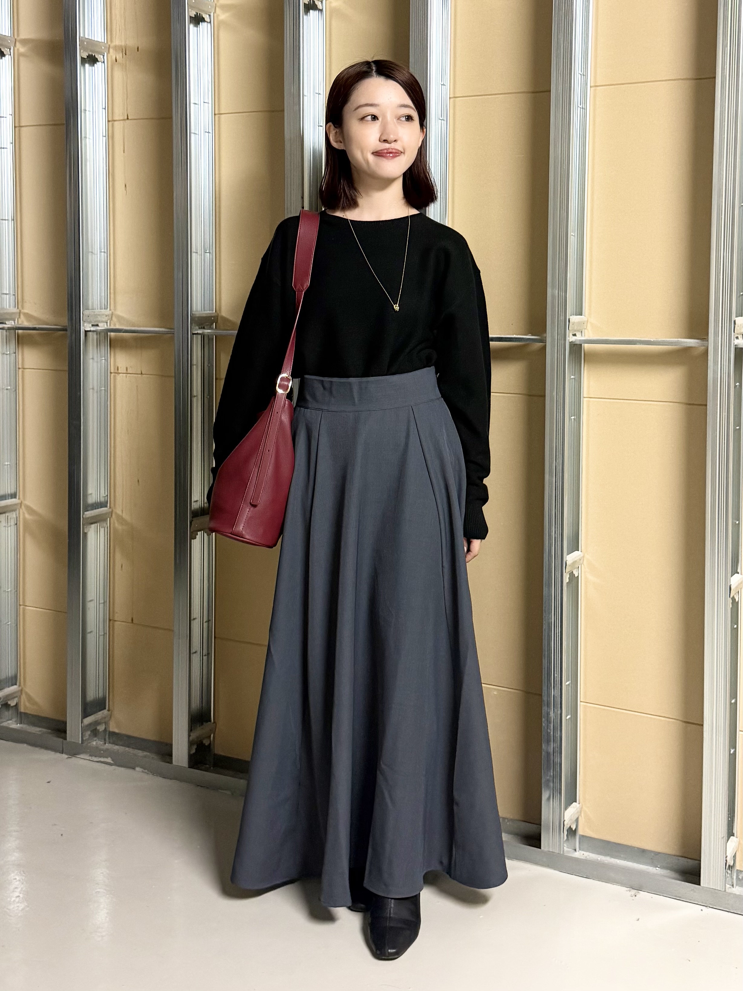 sahoさんの「THE SHOP TK｜【毛玉防止/蓄熱/洗える】美映えガーターニット」を使ったコーディネート