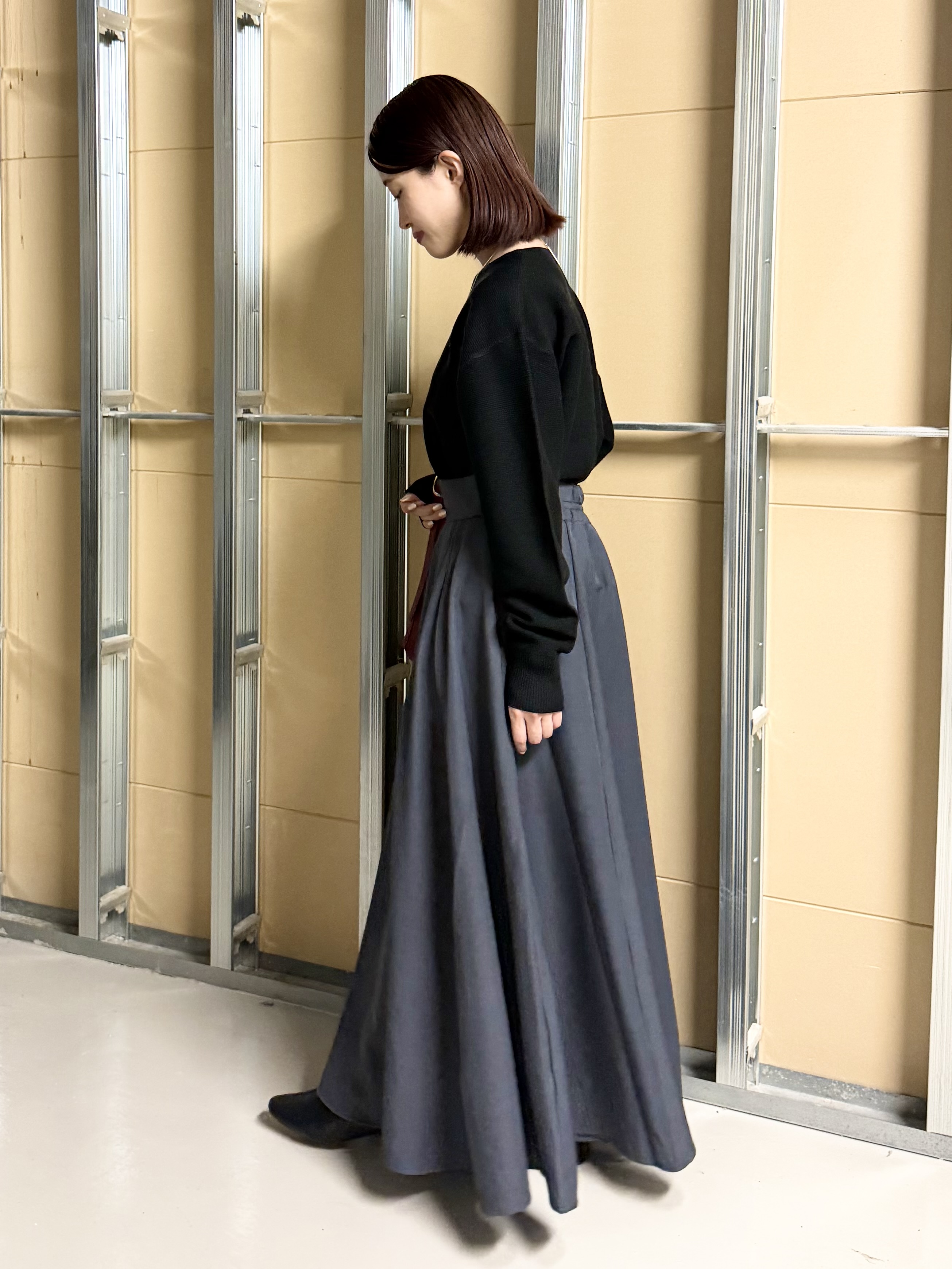 sahoさんの「THE SHOP TK｜【毛玉防止/蓄熱/洗える】美映えガーターニット」を使ったコーディネート