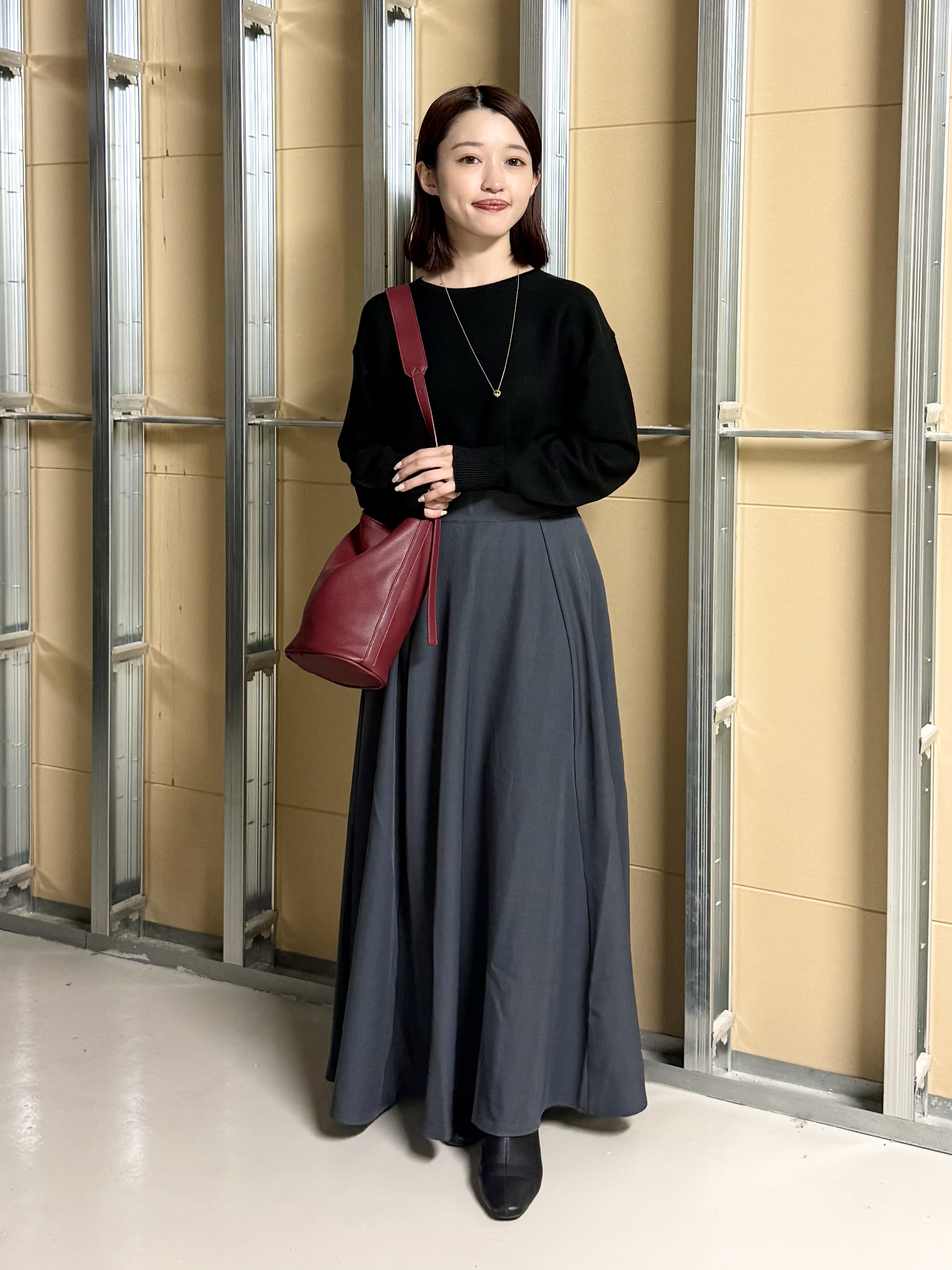 sahoさんの「THE SHOP TK｜【毛玉防止/蓄熱/洗える】美映えガーターニット」を使ったコーディネート