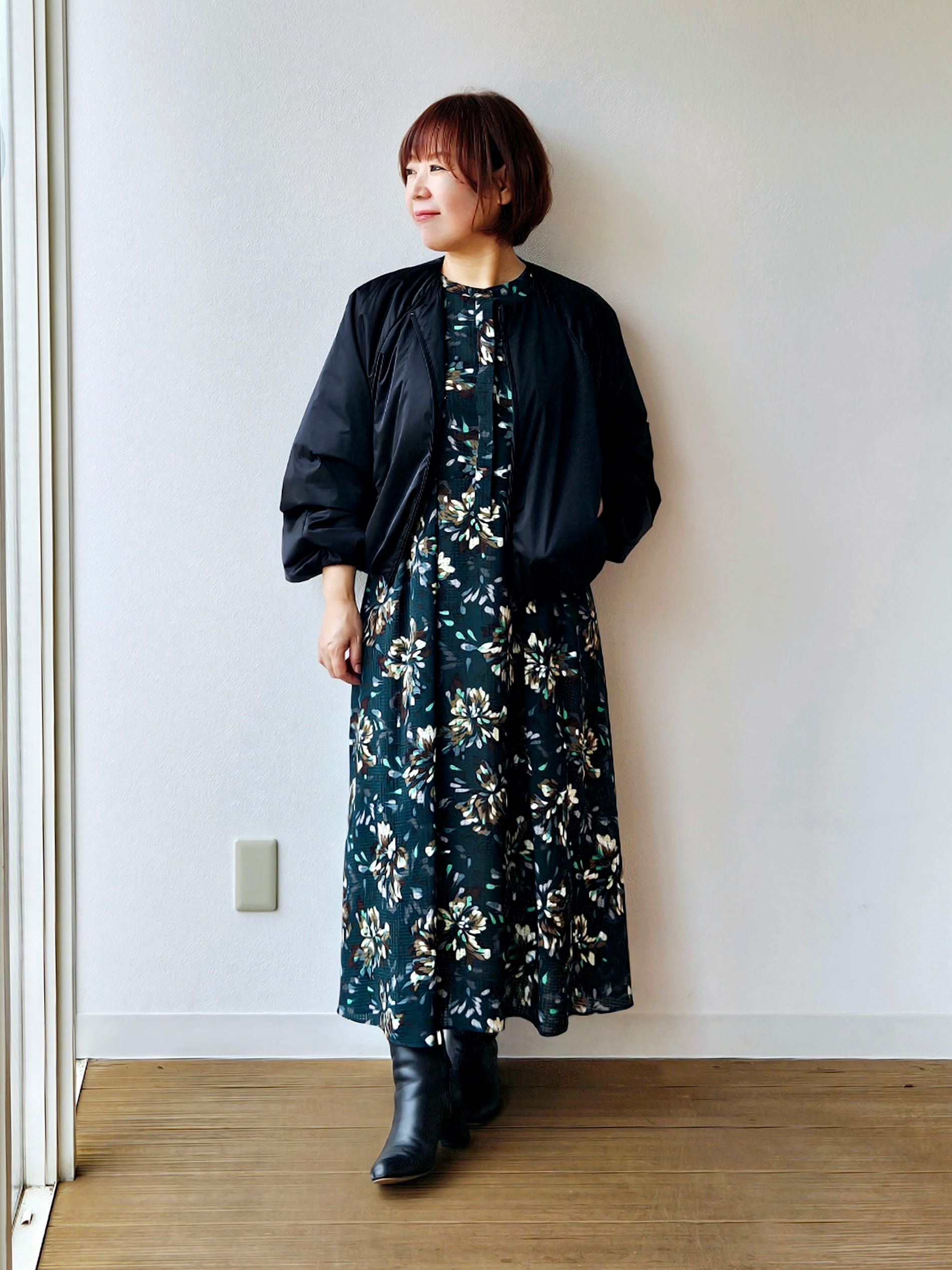 やじまさんの「UNTITLED｜【軽アウター/中綿/秋冬コート】ショートブルゾン」を使ったコーディネート