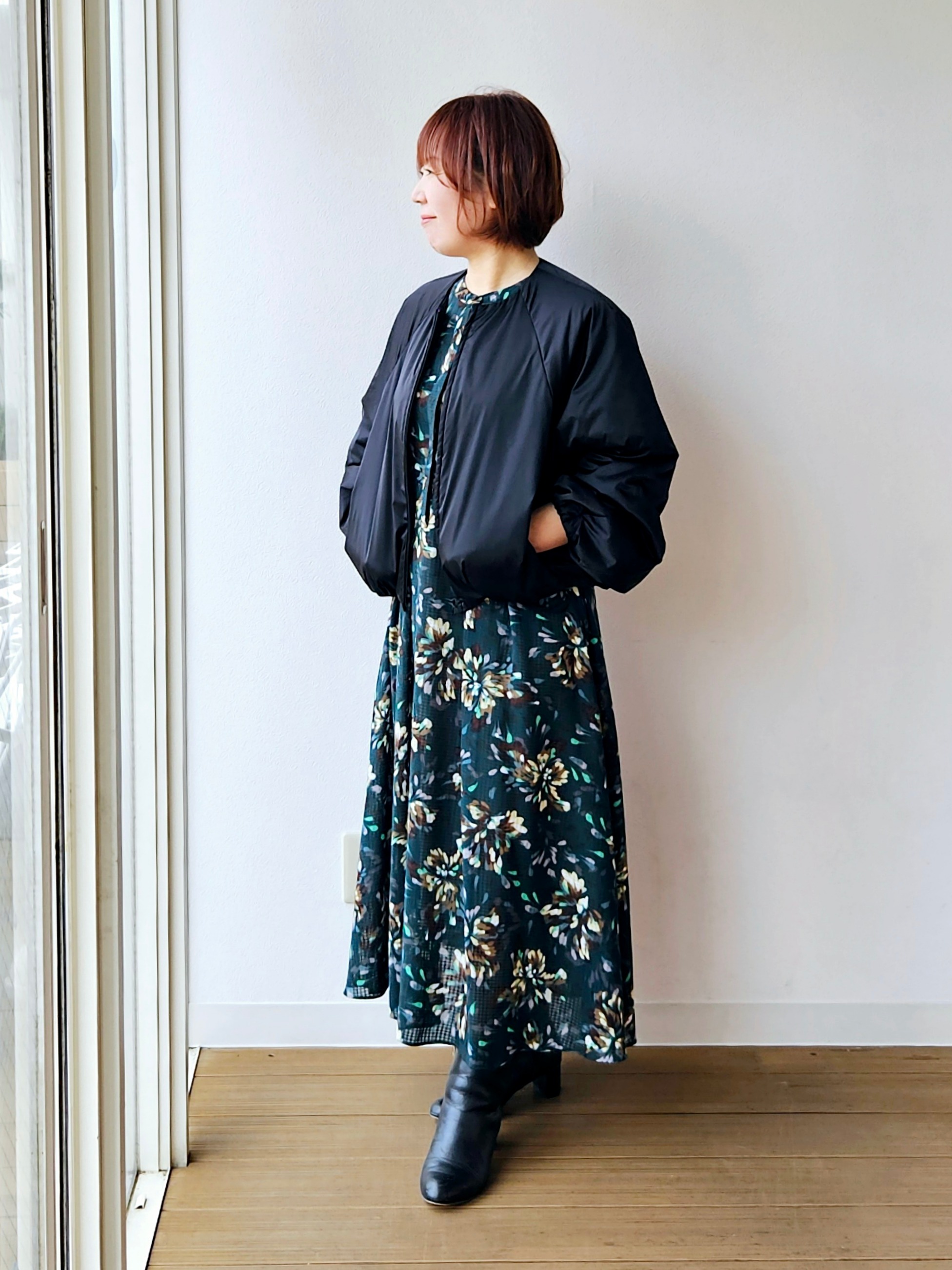 やじまさんの「UNTITLED｜【軽アウター/中綿/秋冬コート】ショートブルゾン」を使ったコーディネート