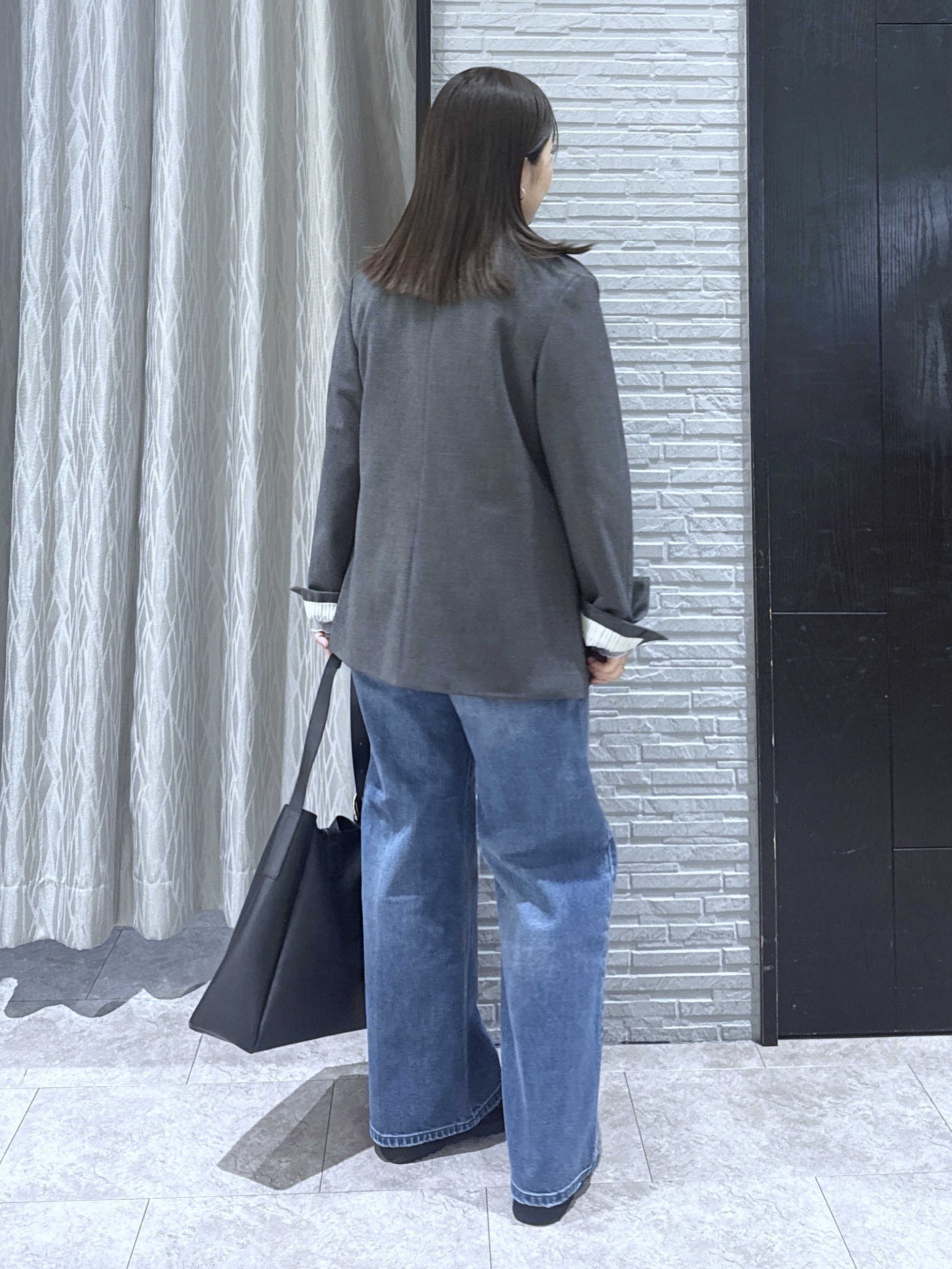 chさんの「THE SHOP TK｜クラシカルな雰囲気 ダブルブレストジャケット」を使ったコーディネート