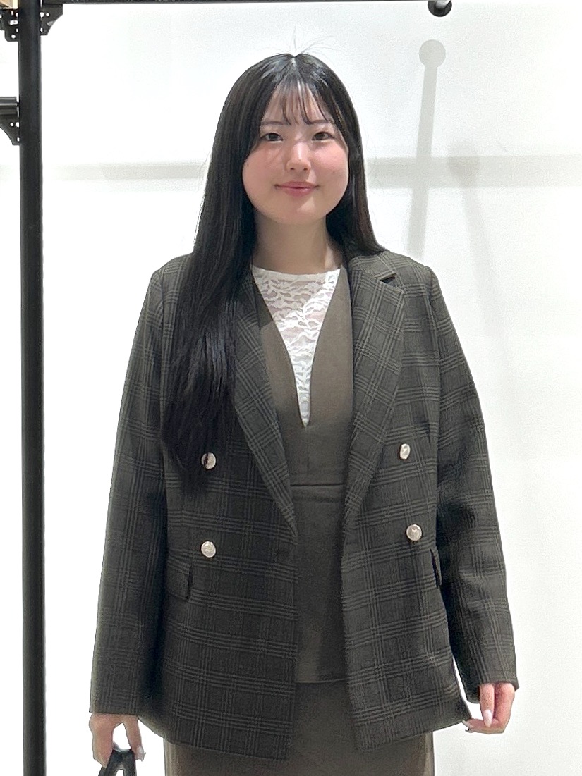 sayaさんの「OPAQUE.CLIP｜【セットアップ可】ストレッチツイルダブルブレストテーラードジャケット《洗濯機OK／防シワ》」を使ったコーディネート