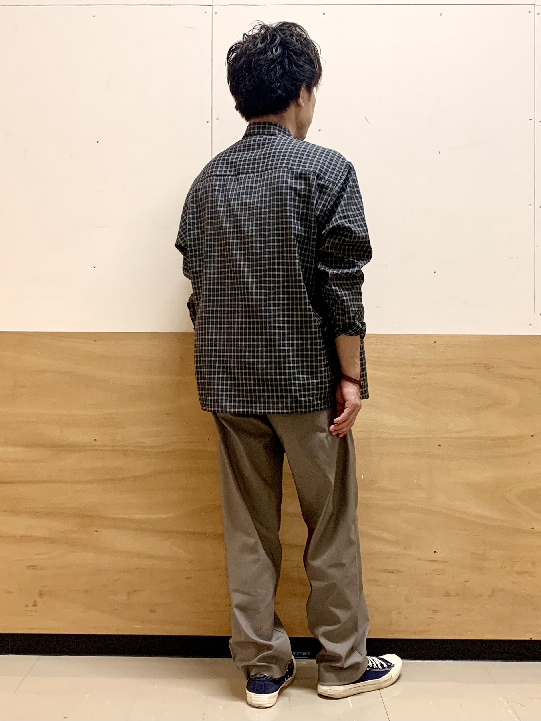 MATUさんの「THE SHOP TK｜【洗濯機OK】ウールライク 長袖シャツ」を使ったコーディネート