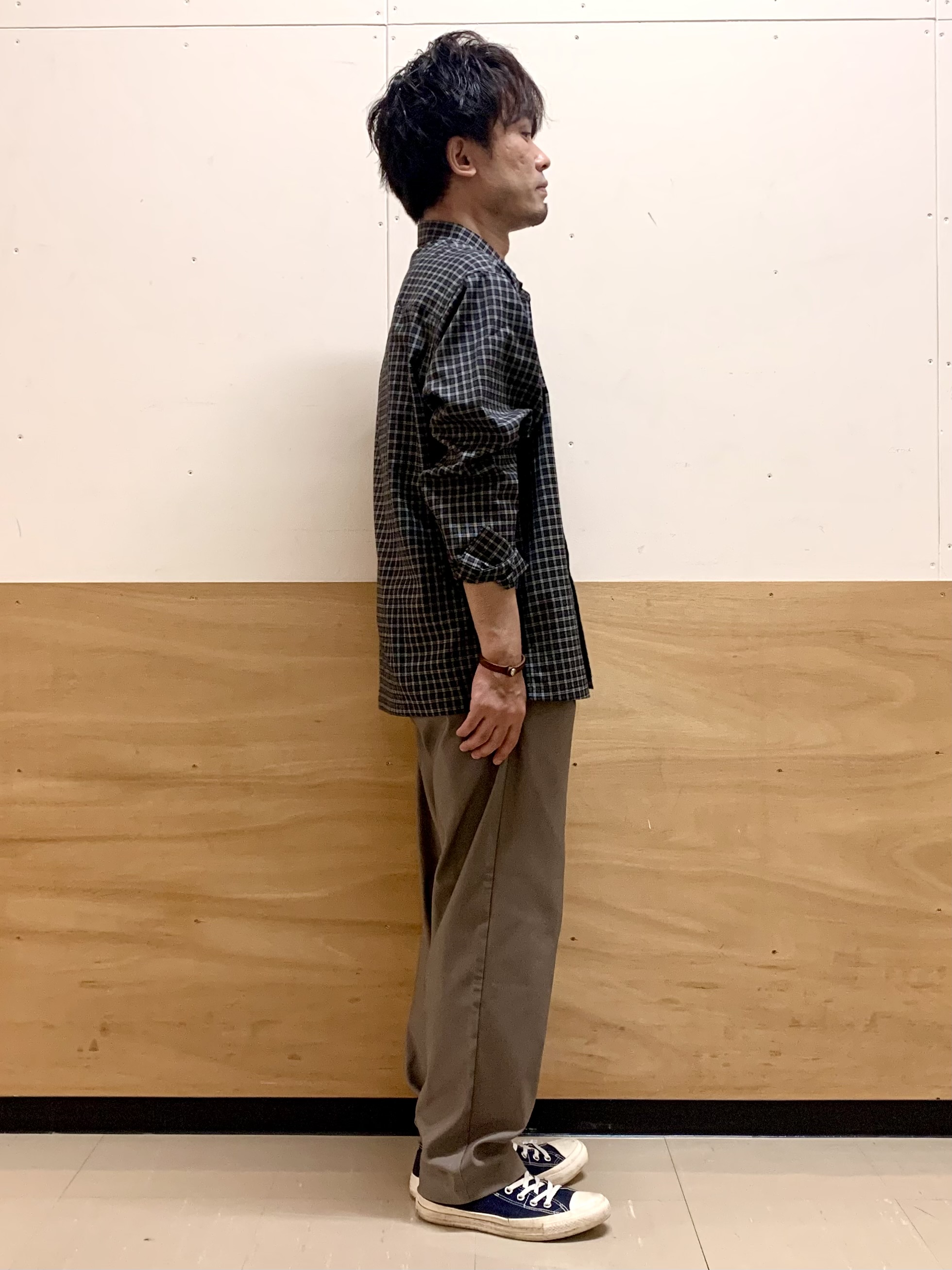 MATUさんの「THE SHOP TK｜【洗濯機OK】ウールライク 長袖シャツ」を使ったコーディネート