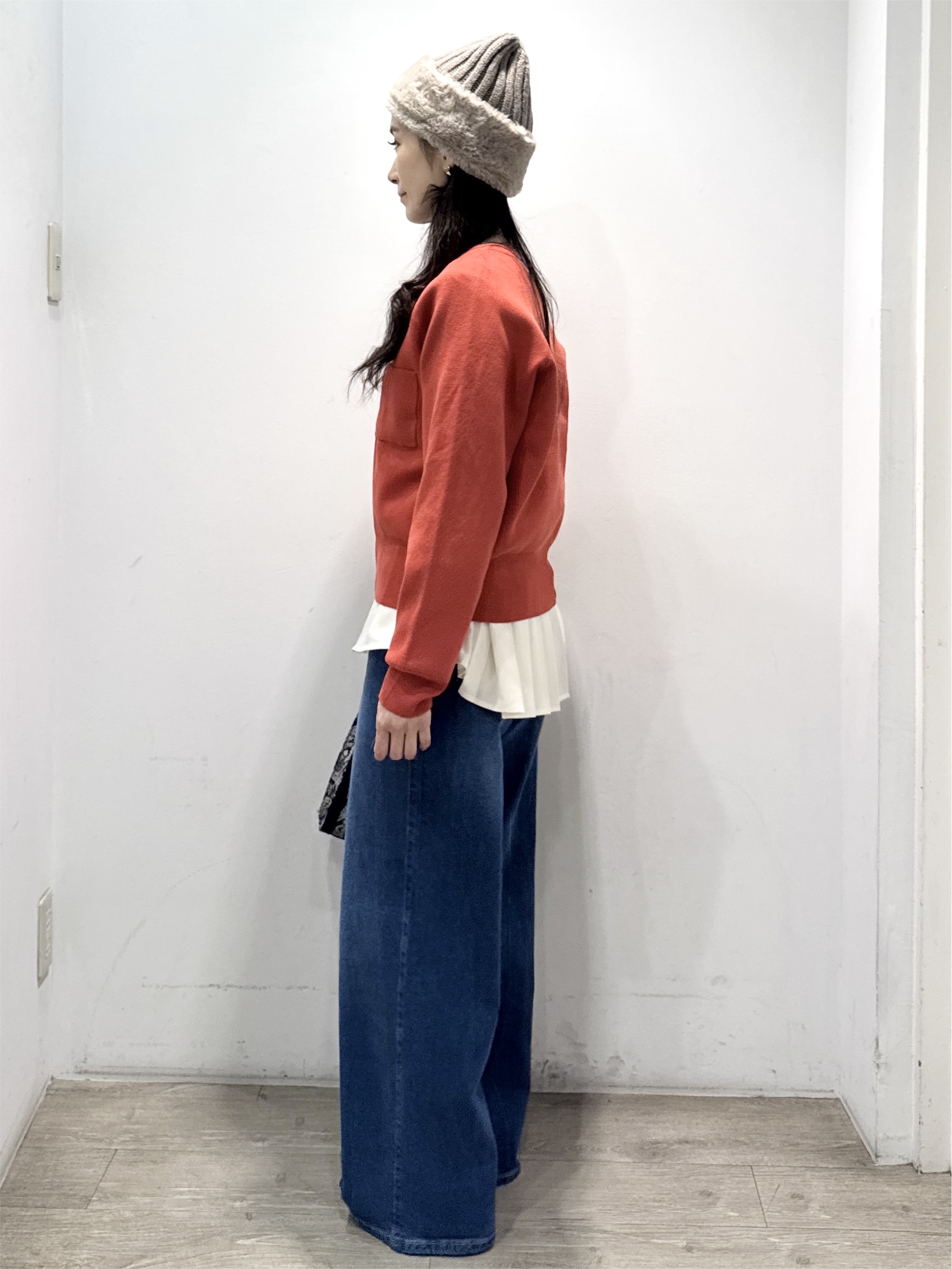 yuicciさんの「OPAQUE.CLIP｜【UV／遮熱性】ZIPニットカーディガン《洗濯機OK》」を使ったコーディネート