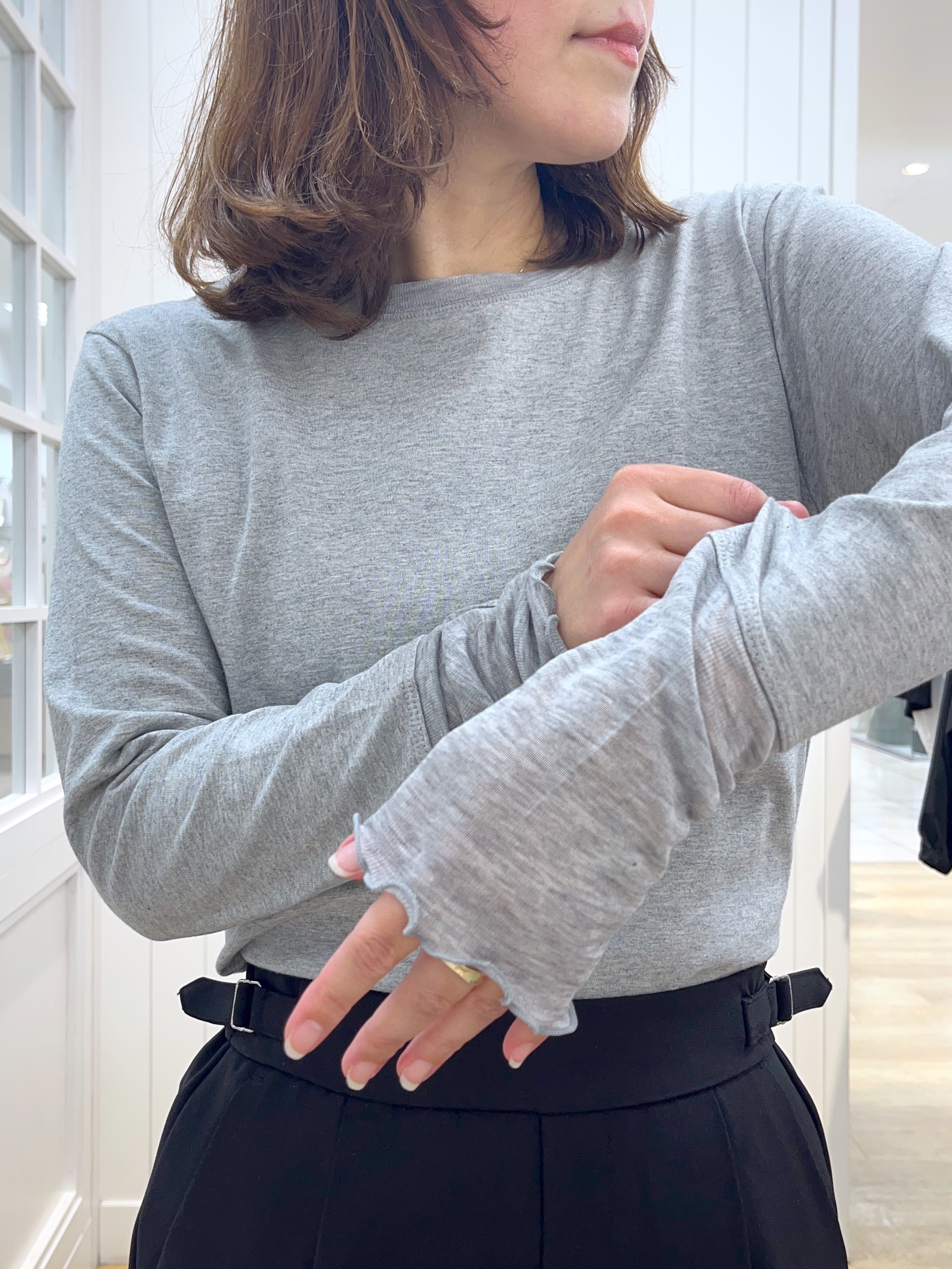 takayamaさんの「Dessin｜【洗える/秋羽織り】起毛レースブラウス」を使ったコーディネート