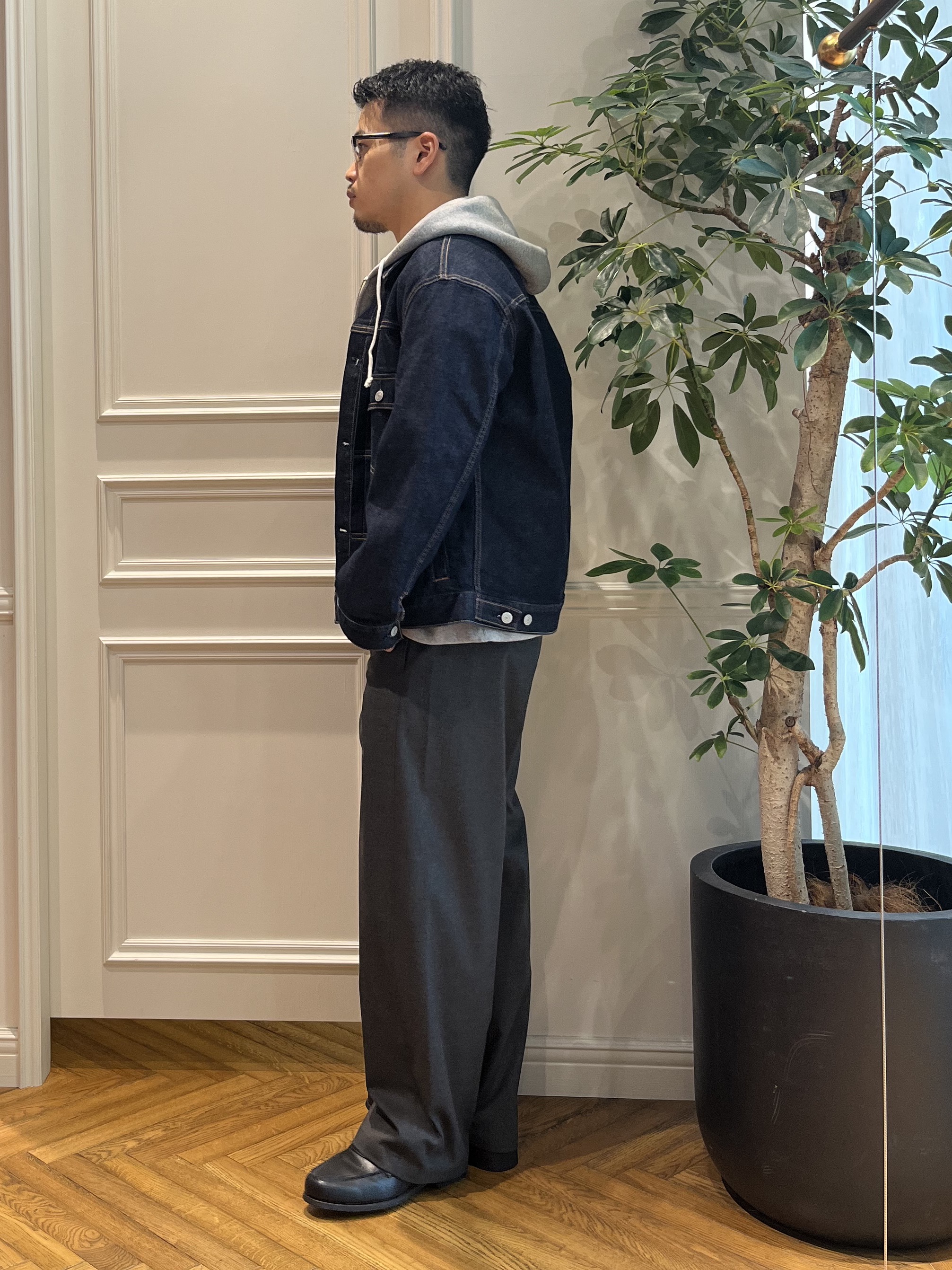 Tokuさんの「DRESSTERIOR｜KAIHARA denim トラッカージャケット」を使ったコーディネート