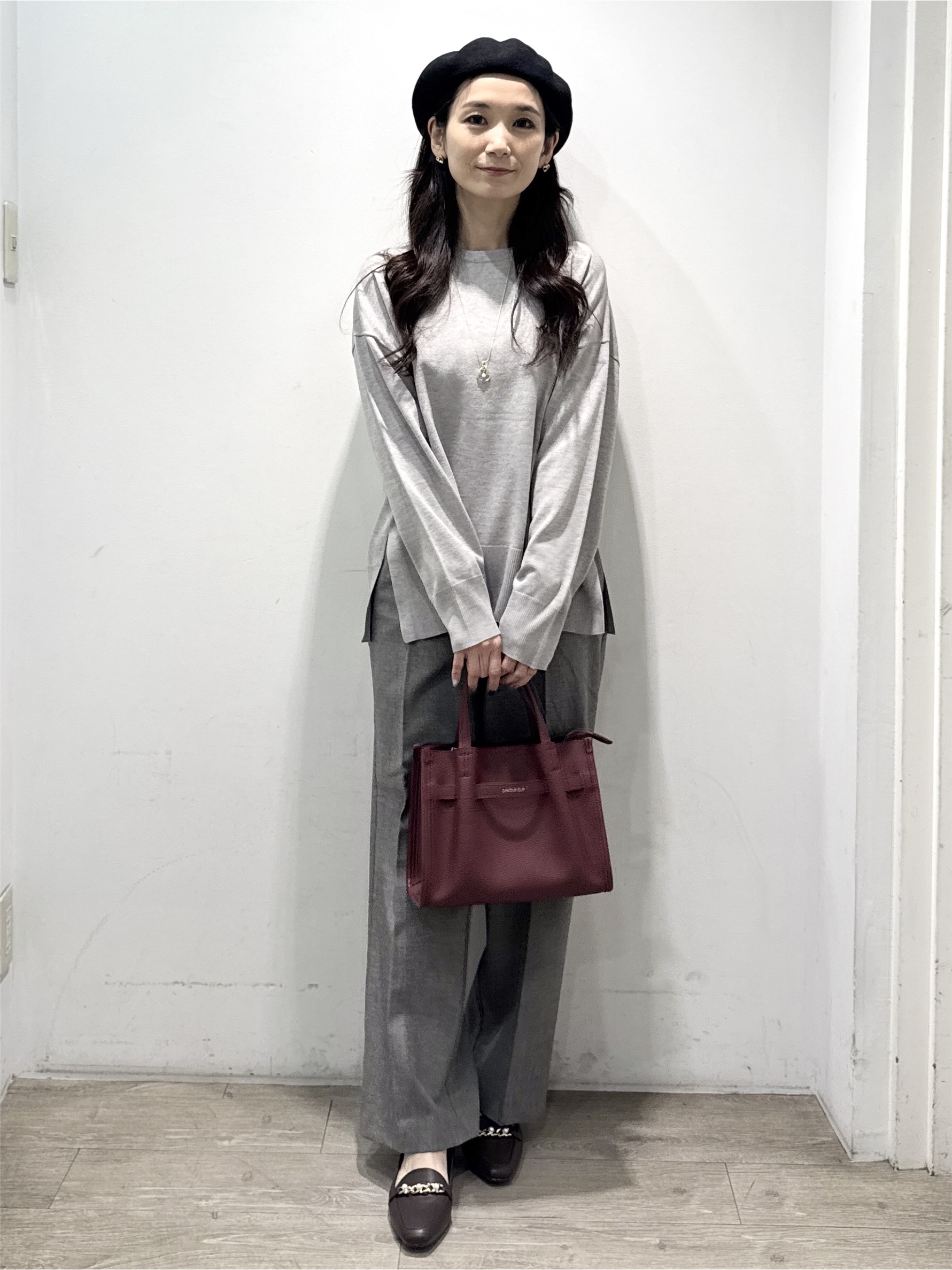 yuicciさんの「OPAQUE.CLIP｜リラクシークルーニット【洗濯機OK】」を使ったコーディネート