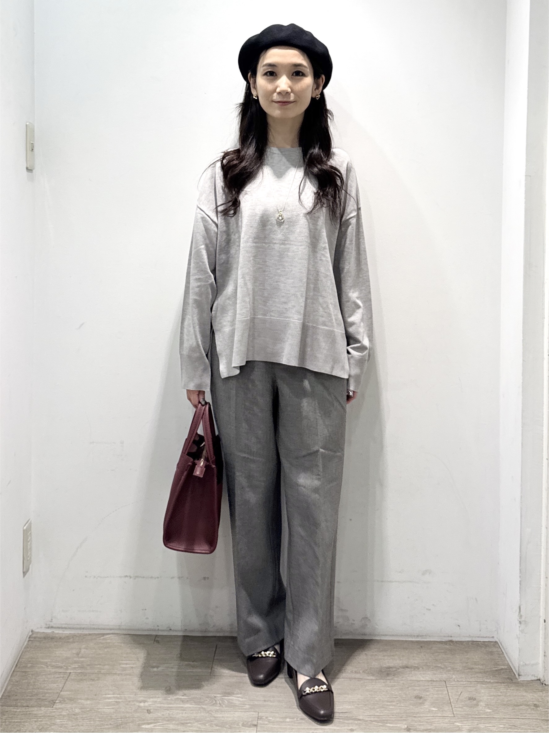 yuicciさんの「OPAQUE.CLIP｜リラクシークルーニット【洗濯機OK】」を使ったコーディネート