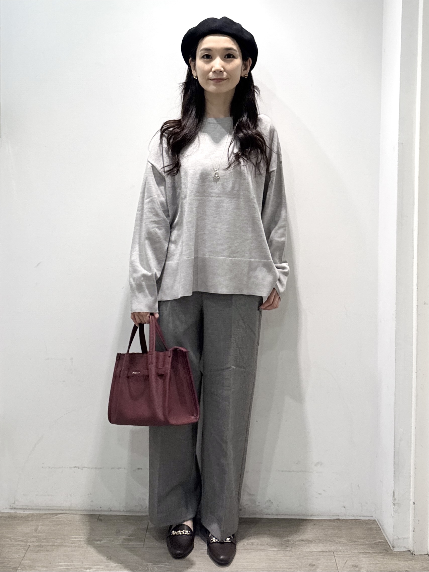 yuicciさんの「OPAQUE.CLIP｜リラクシークルーニット【洗濯機OK】」を使ったコーディネート