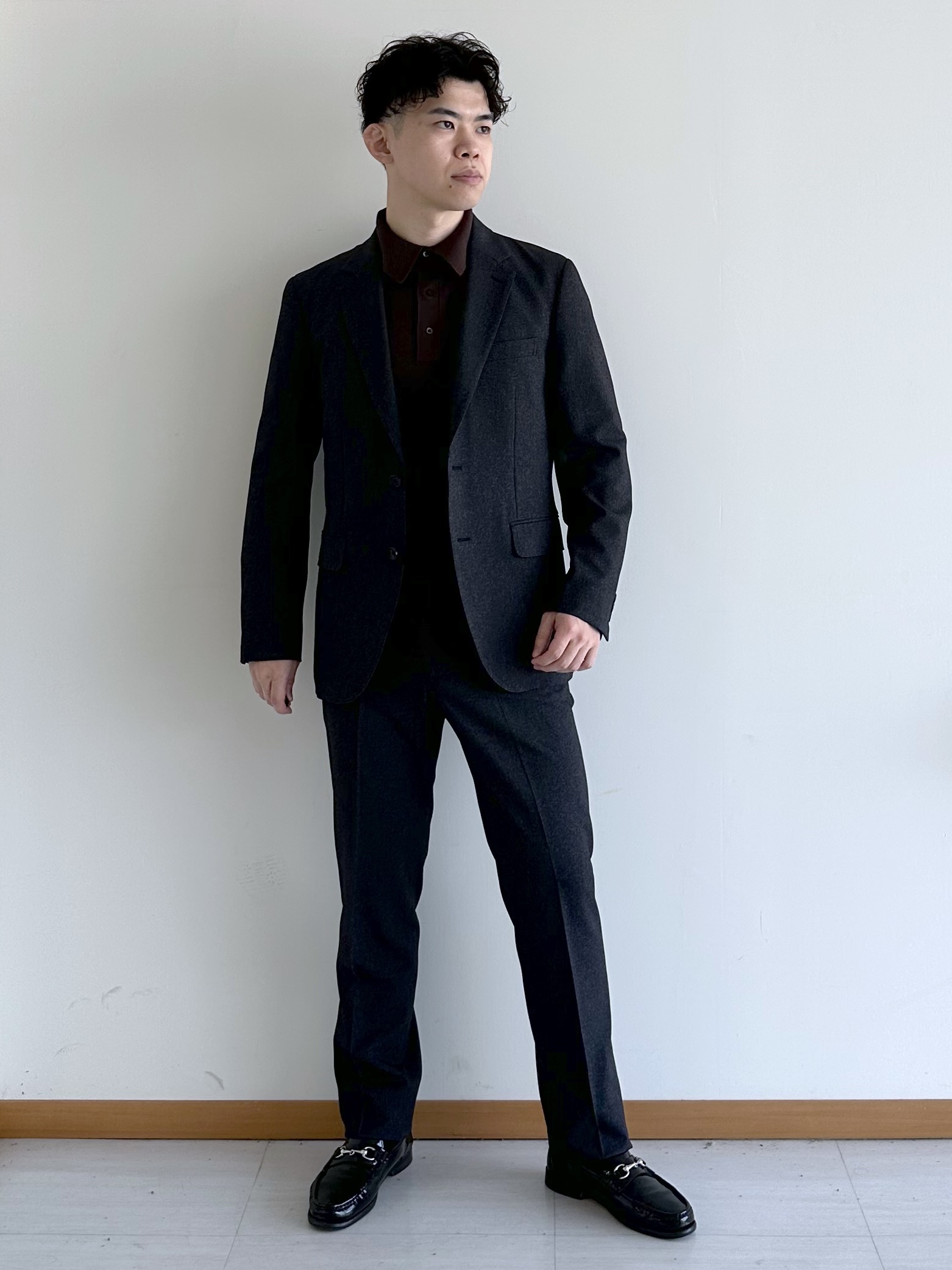 イッシーさんの「TAKEO KIKUCHI｜ウールライクキャットフット ジャケット」を使ったコーディネート