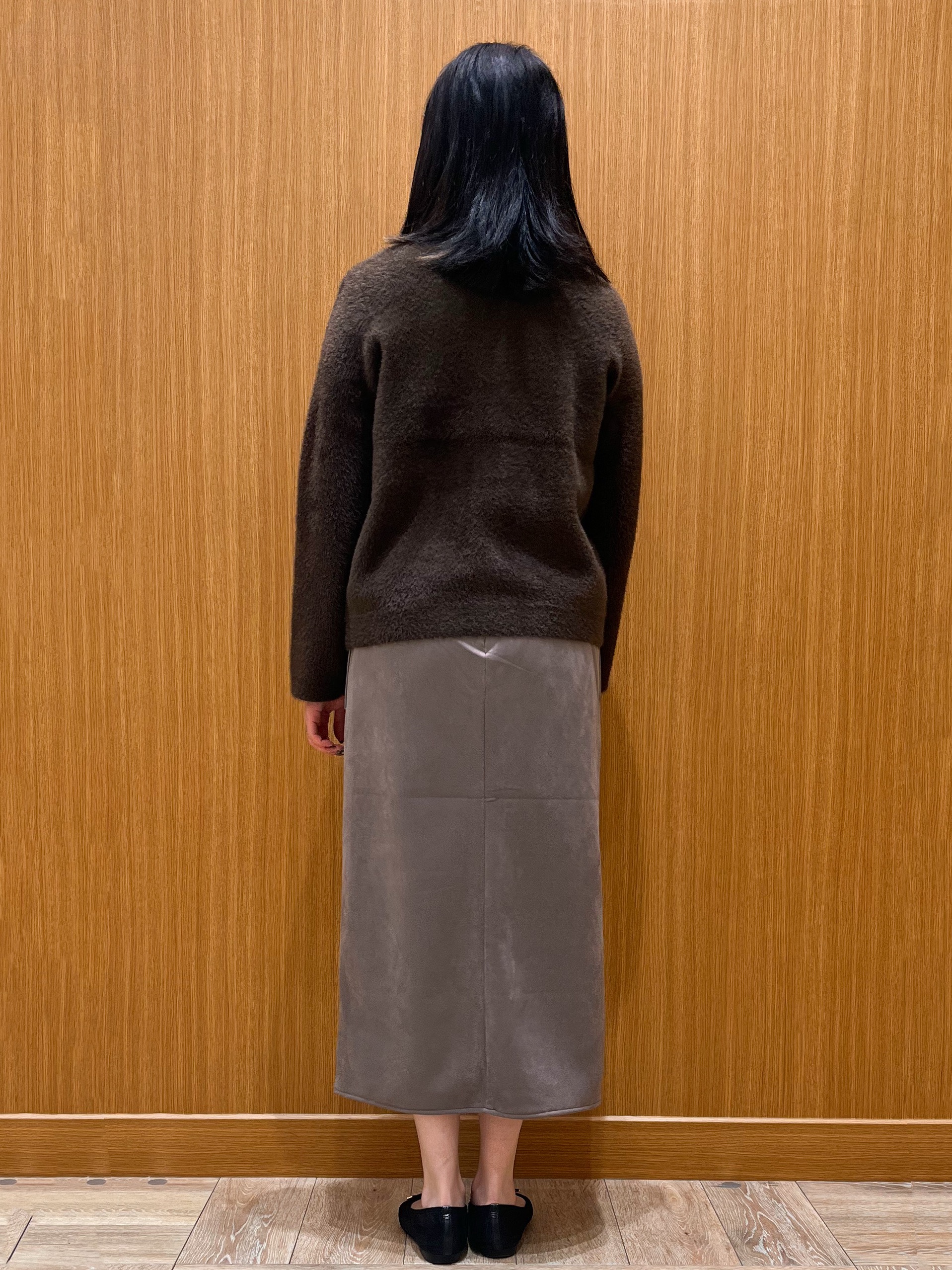 aさんの「OPAQUE.CLIP｜フェザーヤーンニットカーディガン【洗濯機OK】」を使ったコーディネート