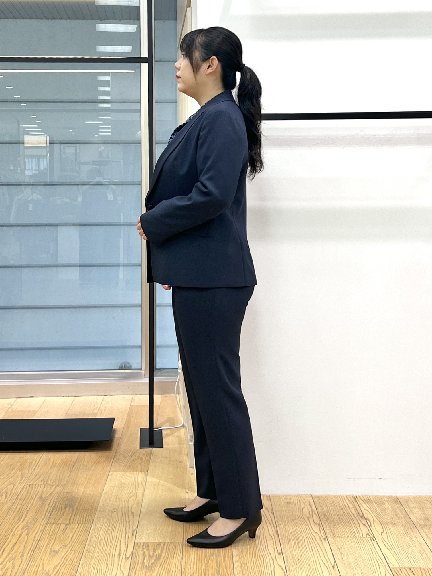 shimaさんの「INDIVI｜【洗える／通勤／スーツ】メランジストレッチ テーラードカラージャケット」を使ったコーディネート