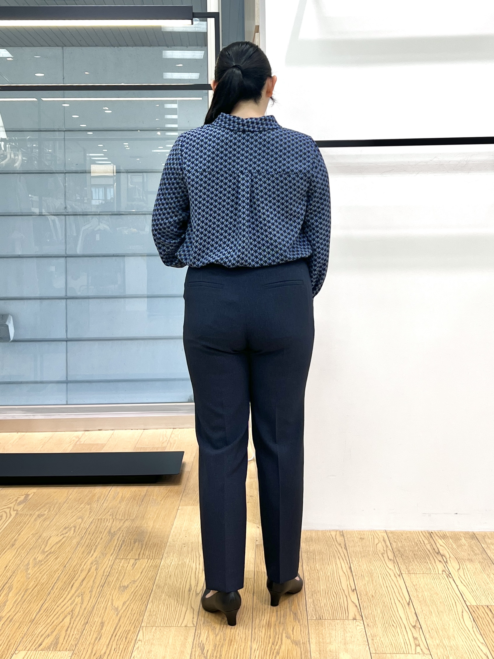 shimaさんの「INDIVI｜【洗える／通勤／スーツ】メランジストレッチ テーラードカラージャケット」を使ったコーディネート