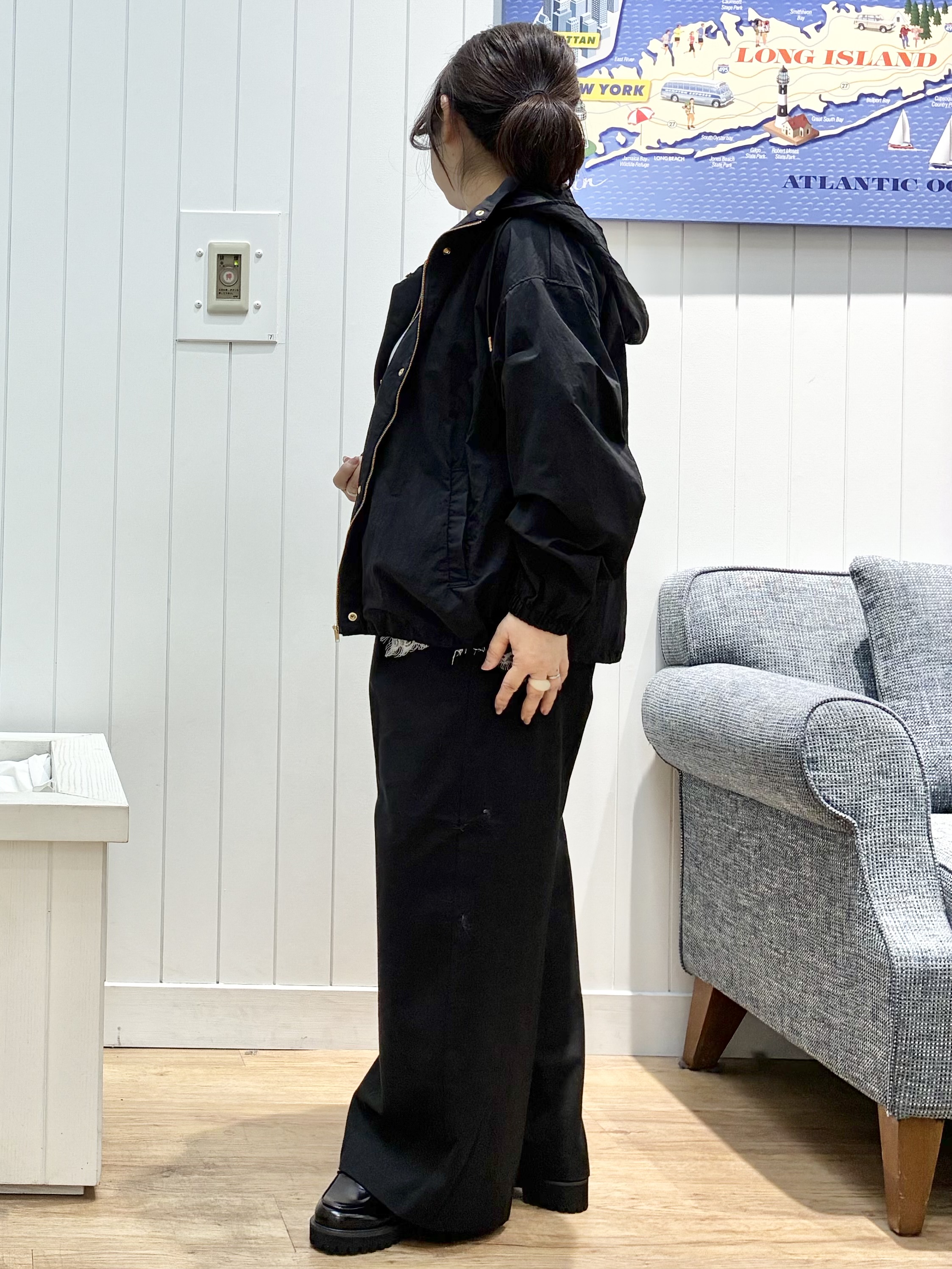 msatoさんの「Dessin｜【撥水/2WAY/洗える】フード取り外し可能 撥水ナイロンマンパ」を使ったコーディネート