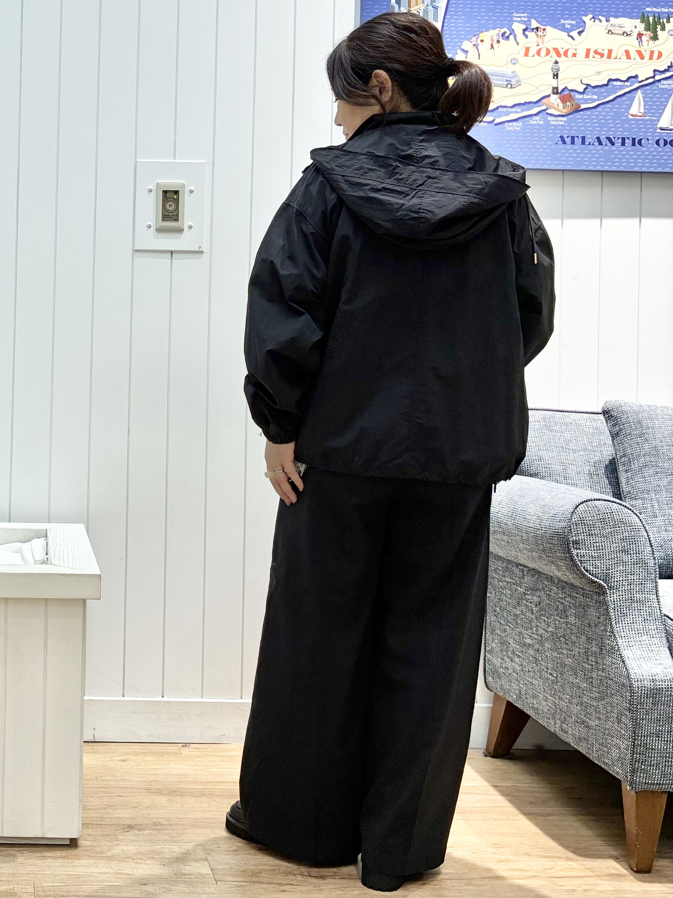 msatoさんの「Dessin｜【撥水/2WAY/洗える】フード取り外し可能 撥水ナイロンマンパ」を使ったコーディネート