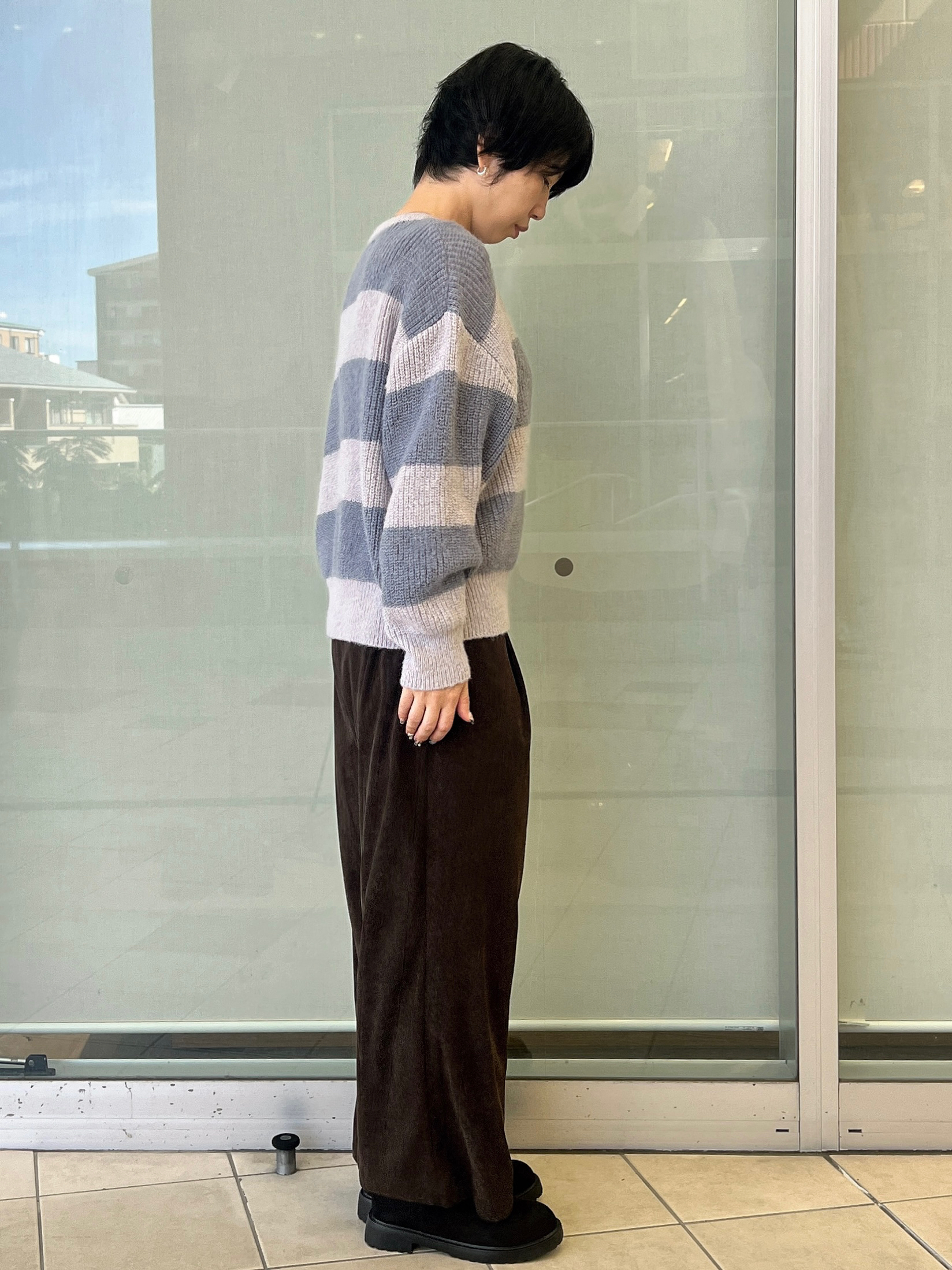 yo-koさんの「OPAQUE.CLIP｜ワイドボーダーニット【洗濯機OK】」を使ったコーディネート