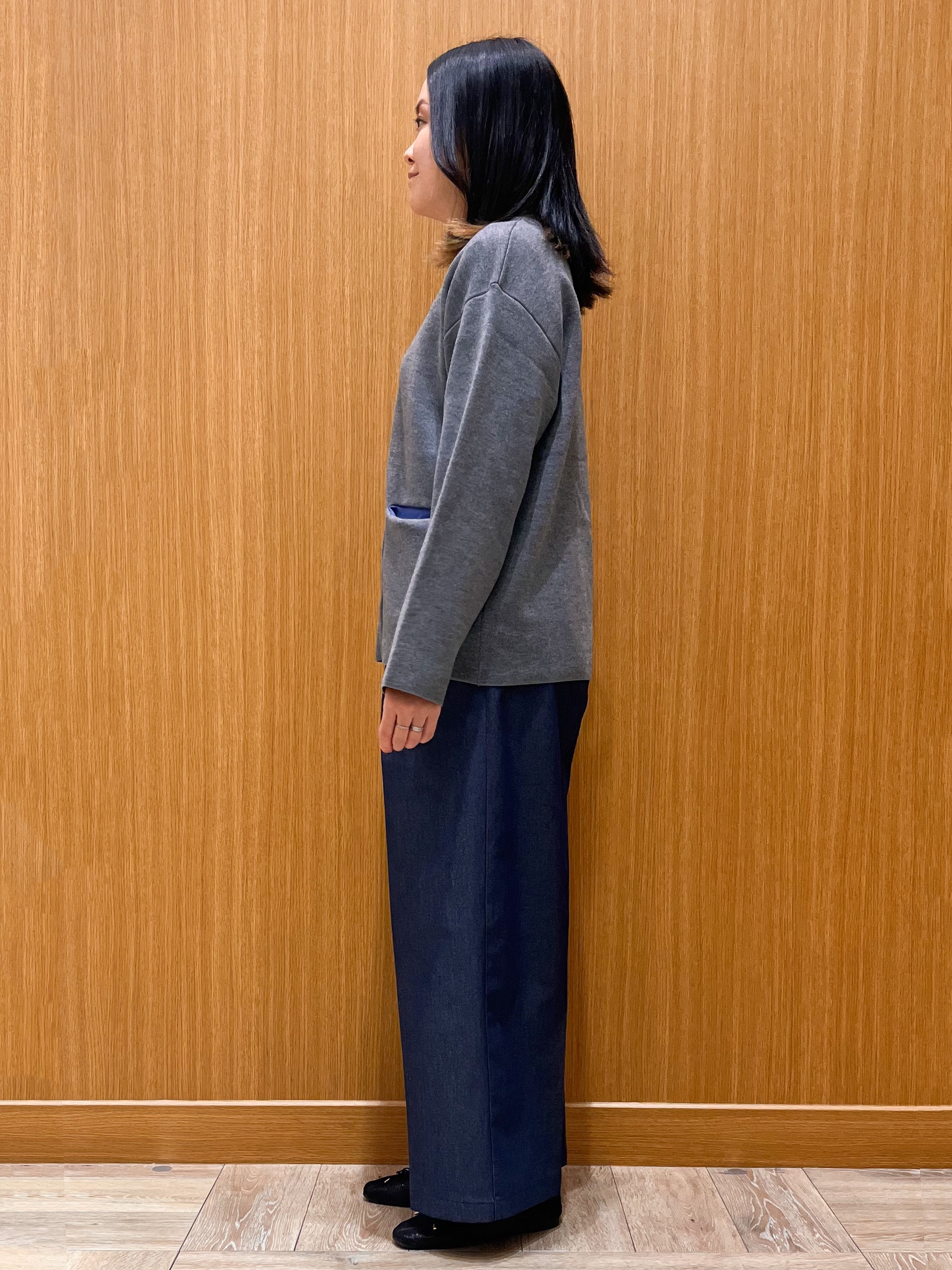 aさんの「OPAQUE.CLIP｜スナップボタン 配色ニットカーディガン【洗濯機OK】」を使ったコーディネート