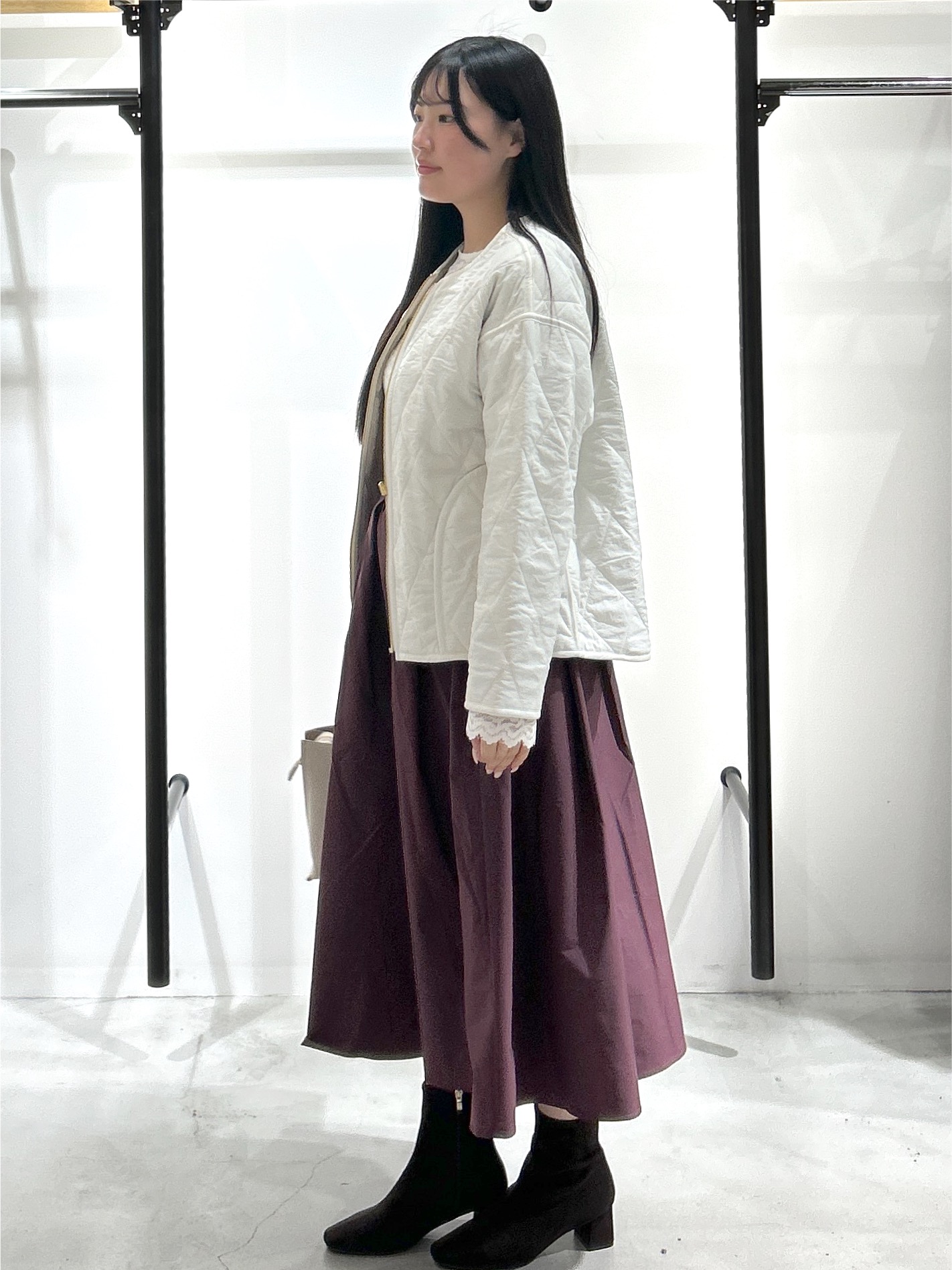 sayaさんの「OPAQUE.CLIP｜【リバーシブル】キルティングファーブルゾン《洗濯機OK》」を使ったコーディネート