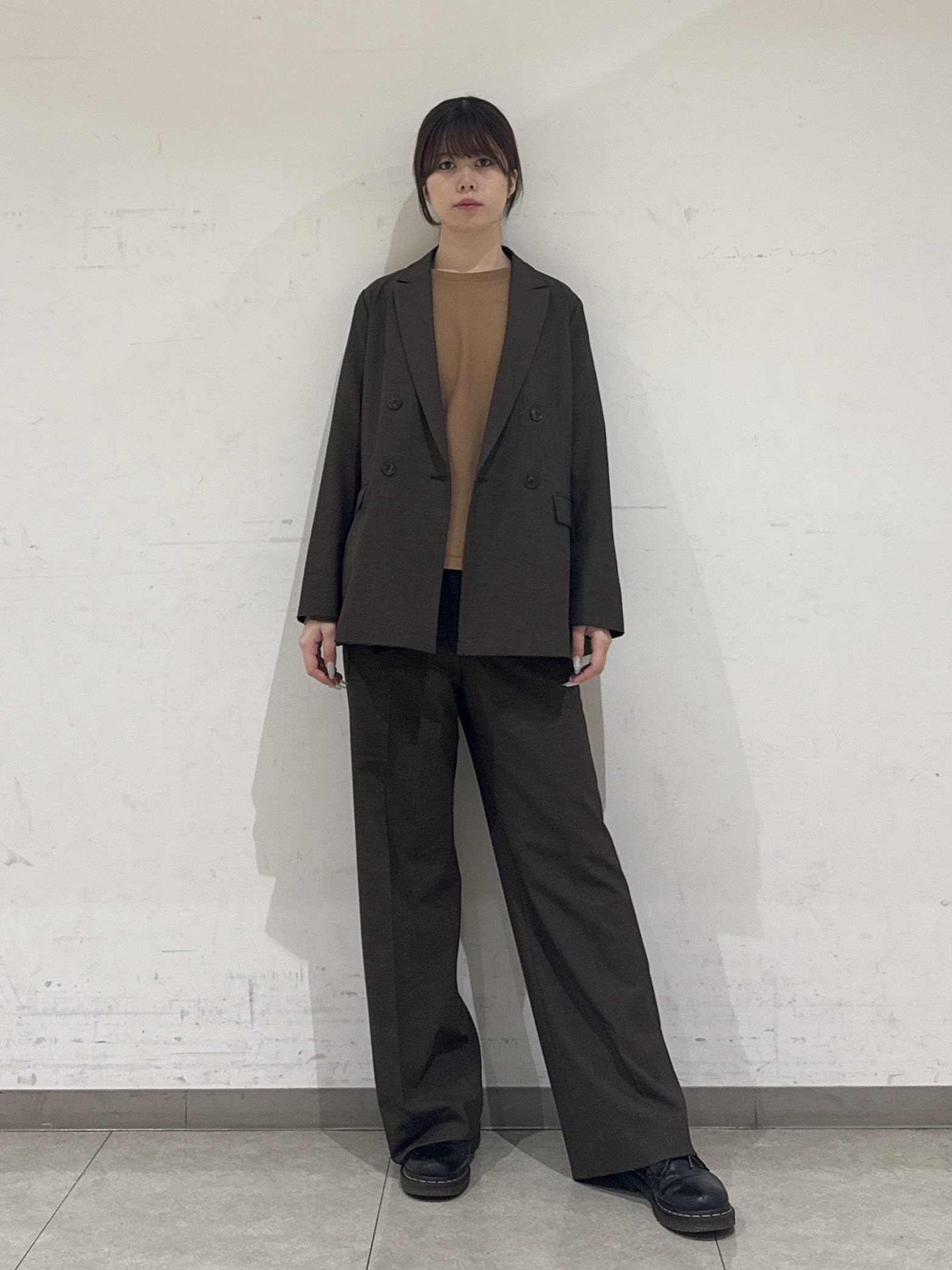rinaさんの「INDIVI｜【選べる6色／ストレッチ◎】きれいめドルマンスリーブニット」を使ったコーディネート