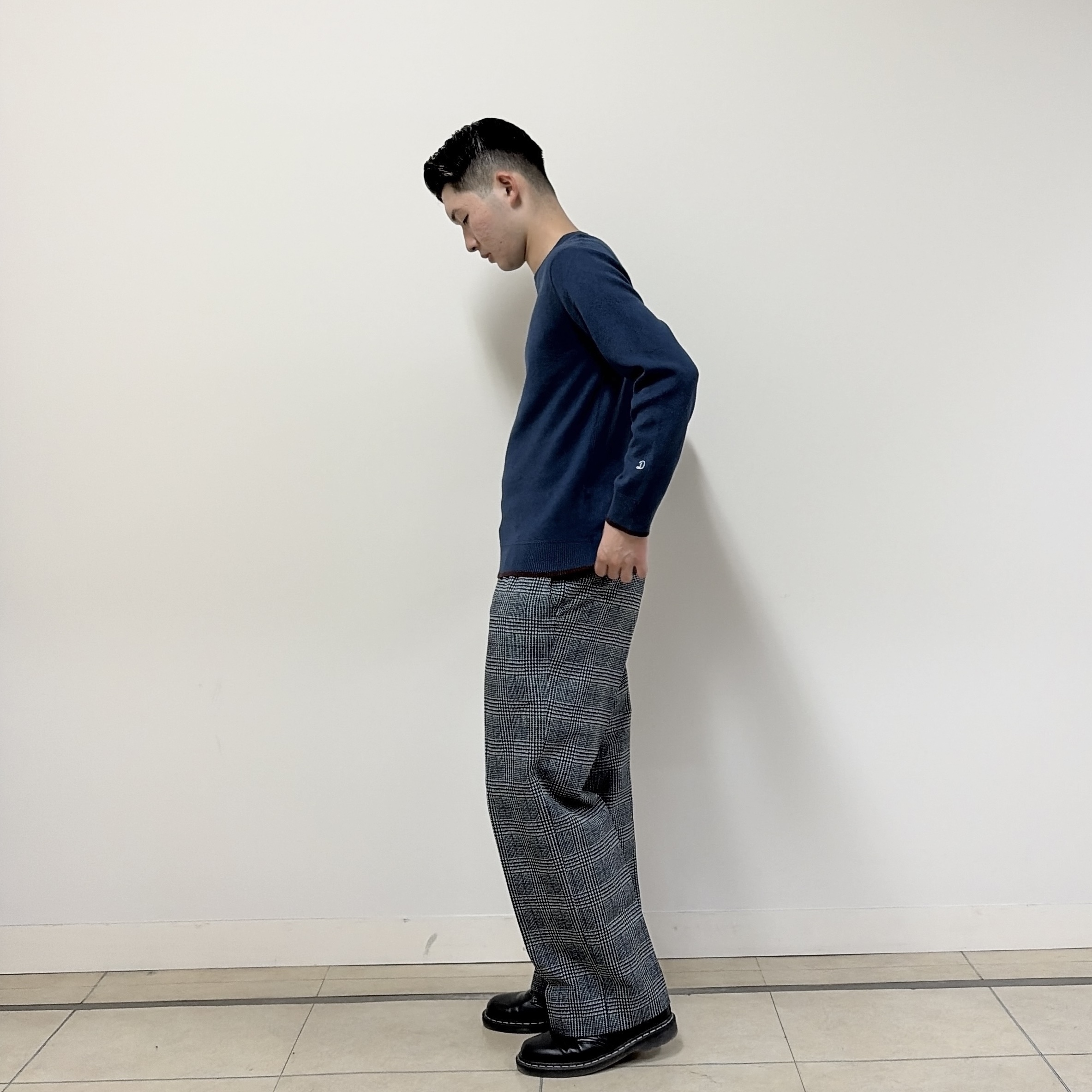 千葉亮太さんの「DRESSTERIOR｜【6色展開/洗濯機可】コットンカシミヤ スムースニット」を使ったコーディネート