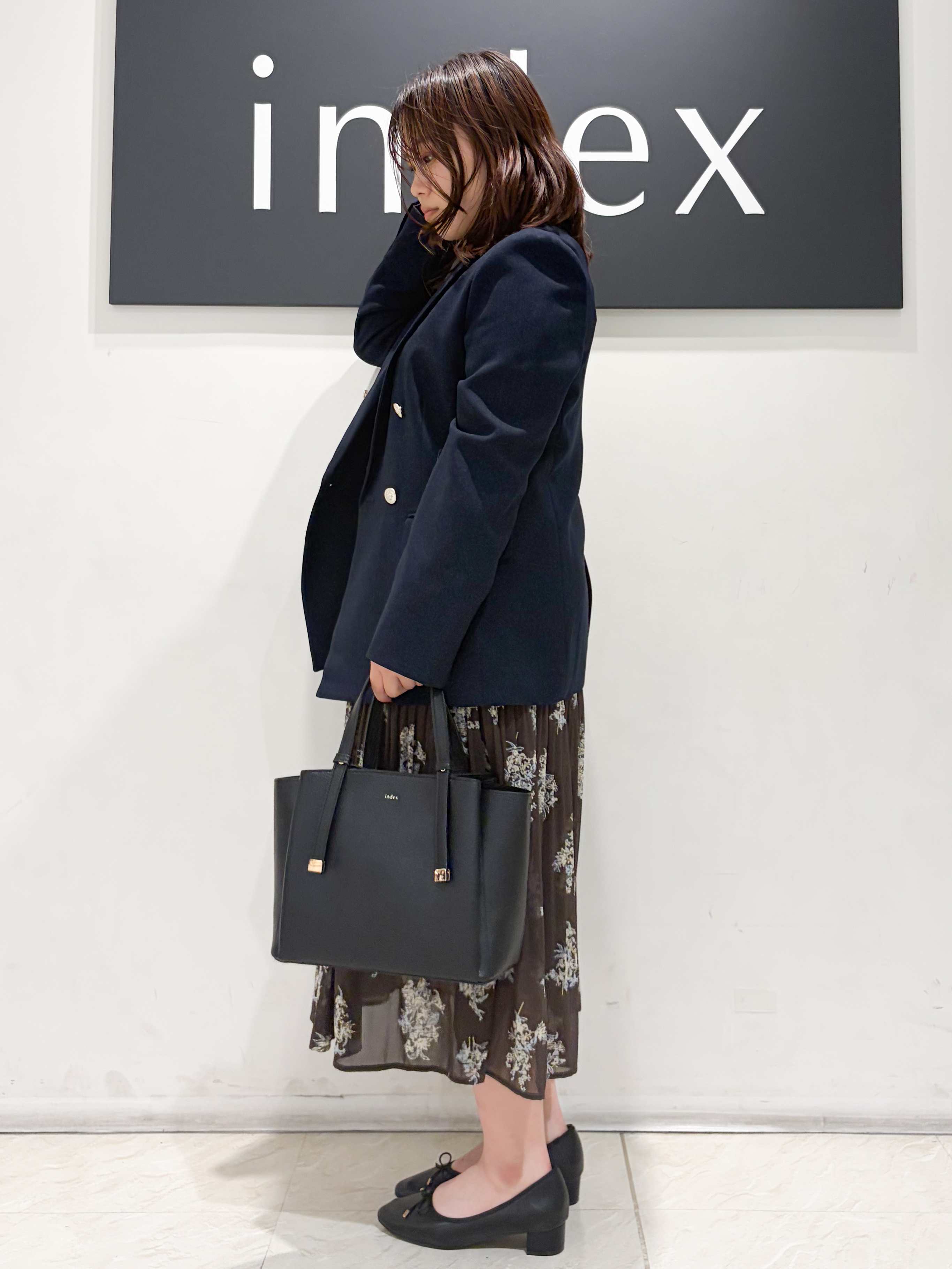 ハルカさんの「index｜【セットアップ可】ストレッチツイルダブルブレストテーラードジャケット《洗濯機OK／防シワ》」を使ったコーディネート