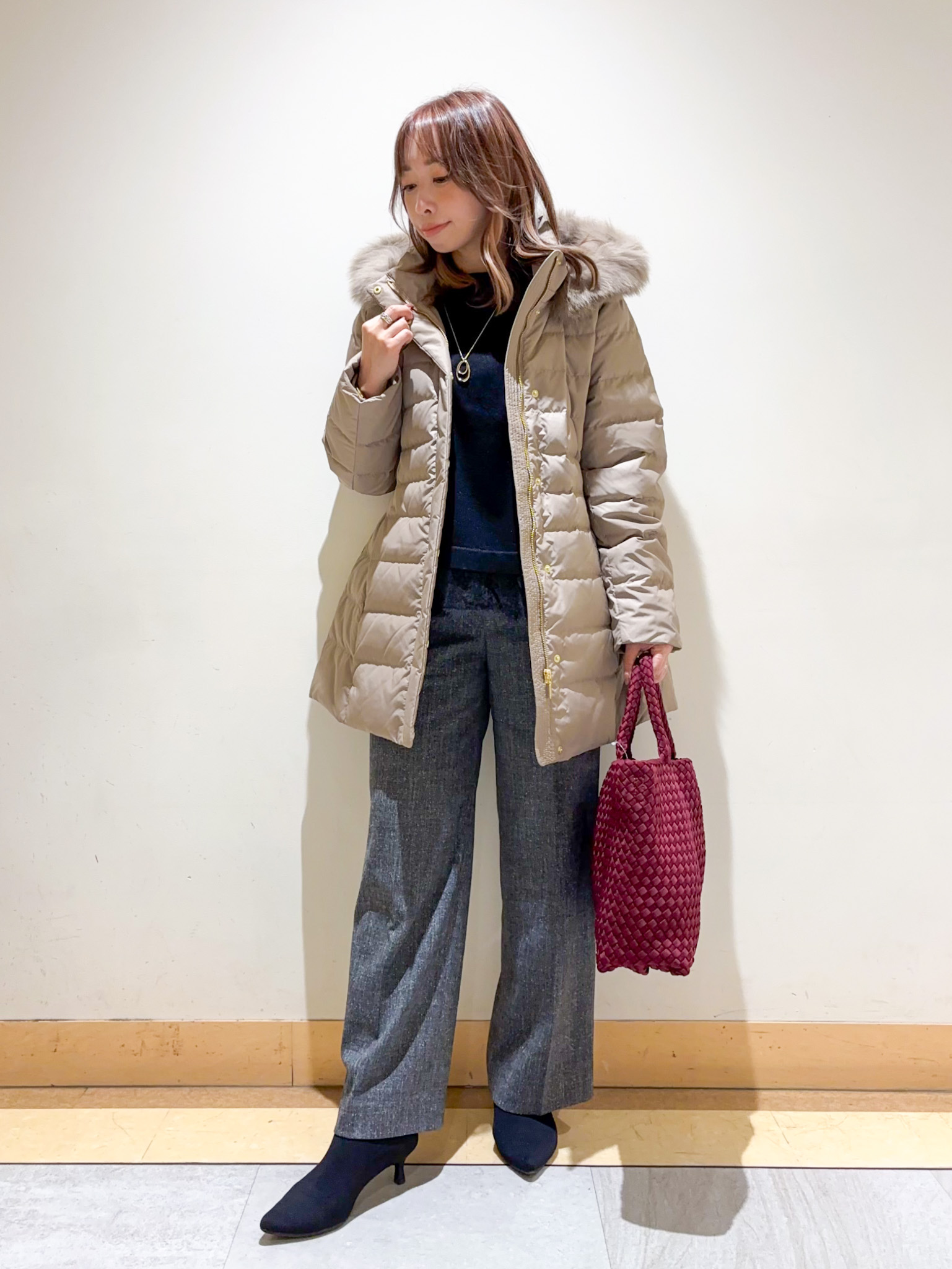 sattoさんの「UNTITLED｜【一枚で着映え】レースドッキングニットプルオーバー」を使ったコーディネート