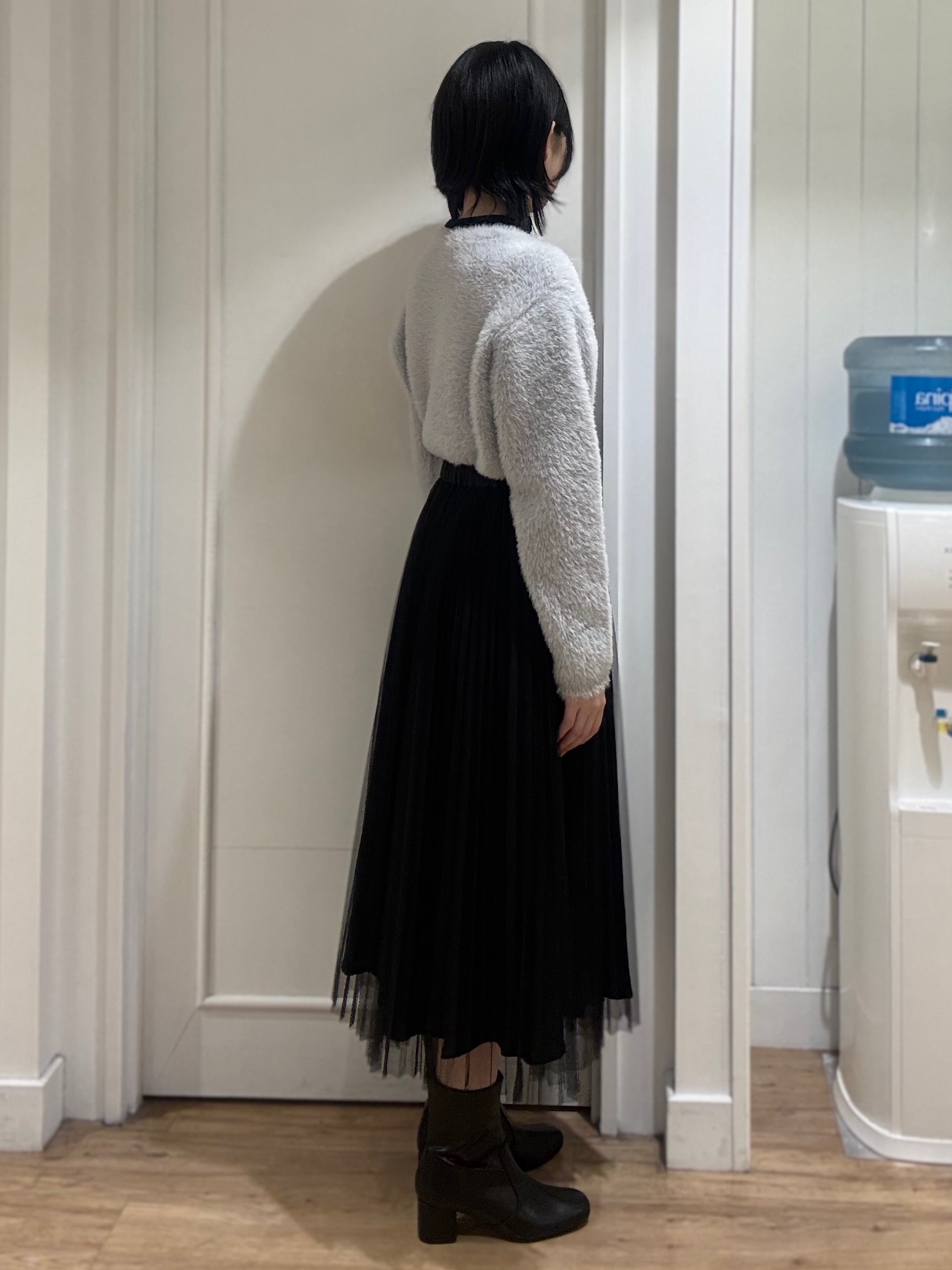 三浦りおんさんの「Dessin｜【洗える】シャギーニットカーディガン」を使ったコーディネート