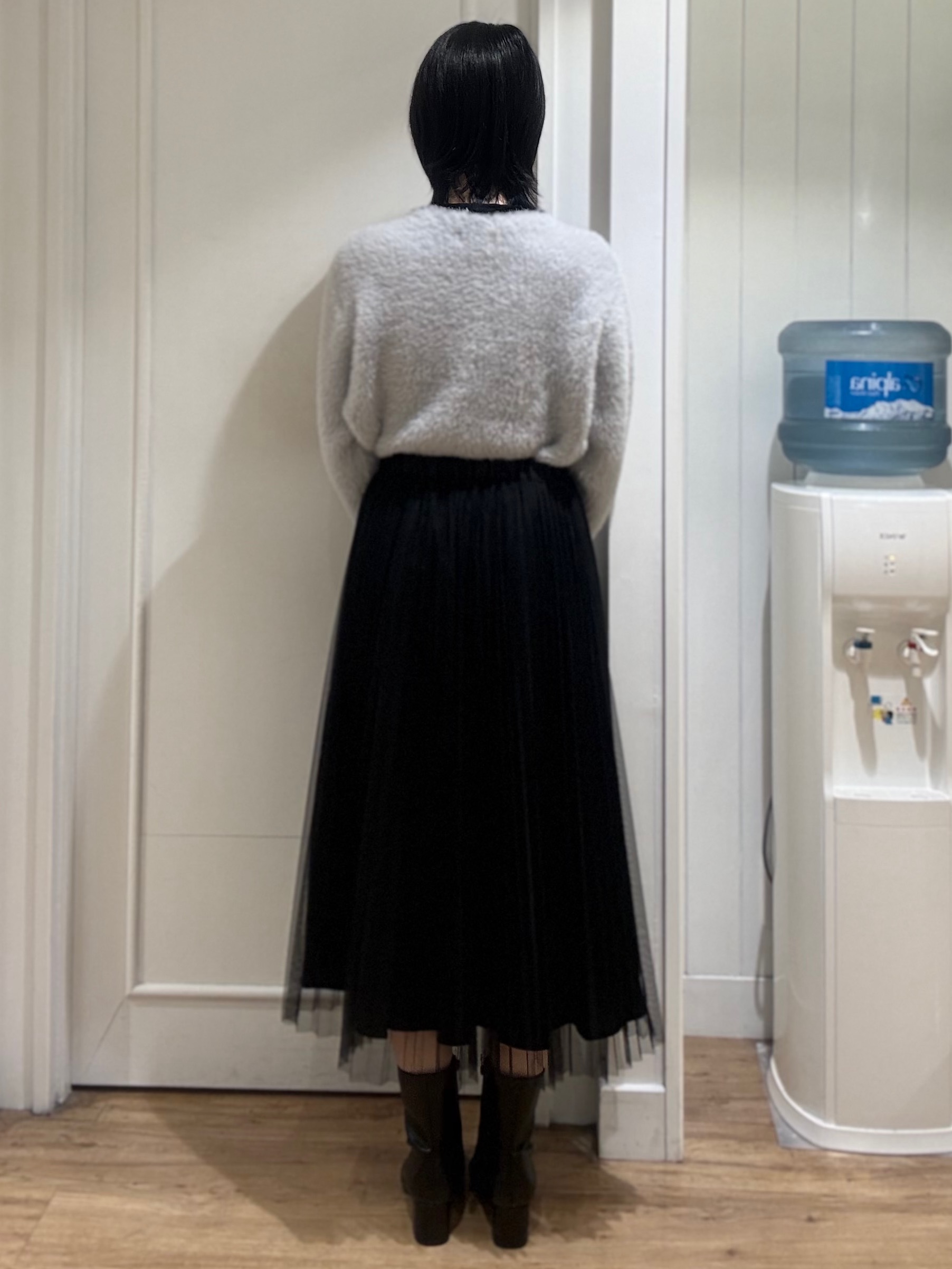三浦りおんさんの「Dessin｜【洗える】シャギーニットカーディガン」を使ったコーディネート