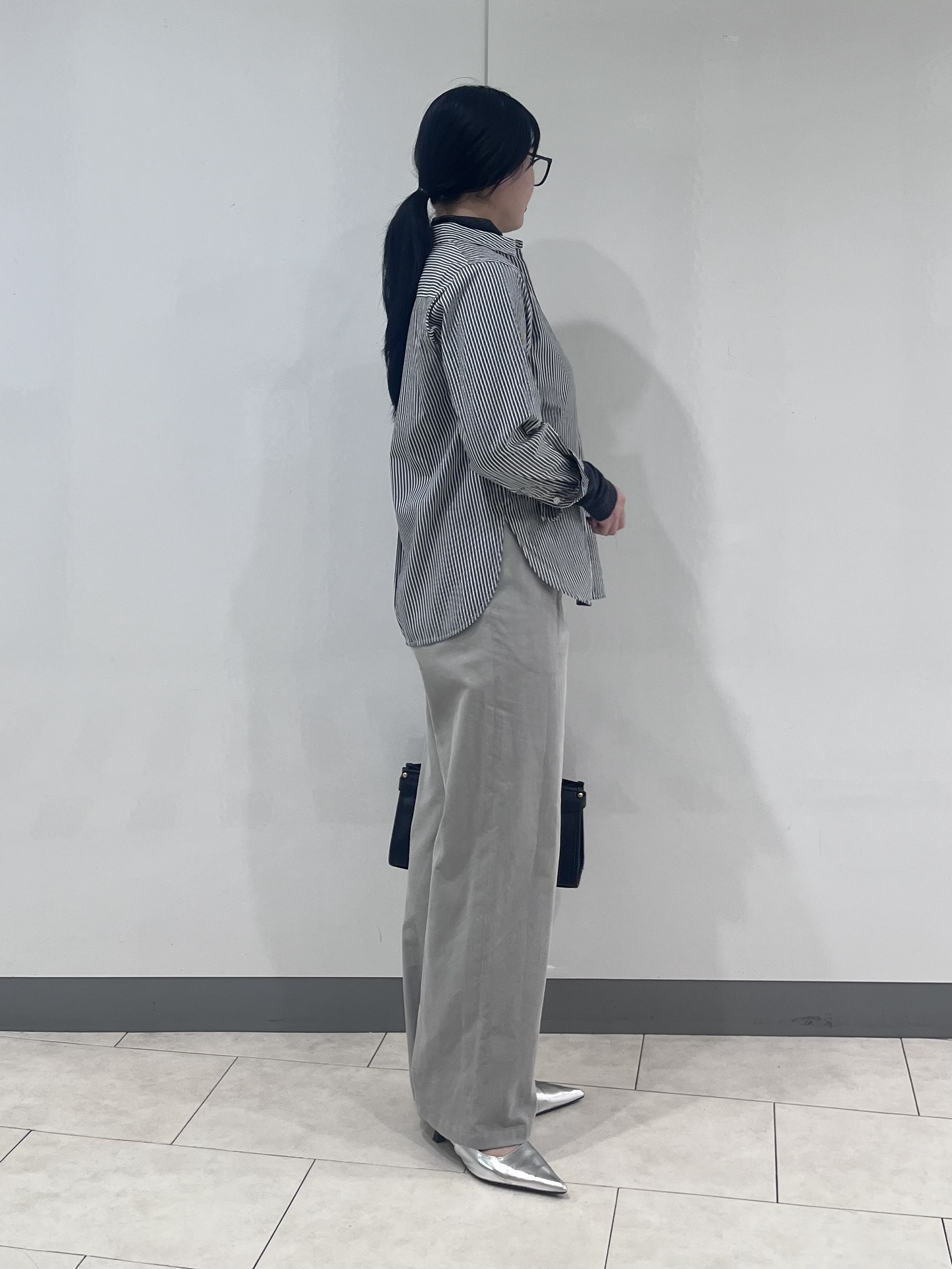 hasuさんの「INDIVI｜【2WAY／ストライプ柄】ベーシックシャツ」を使ったコーディネート