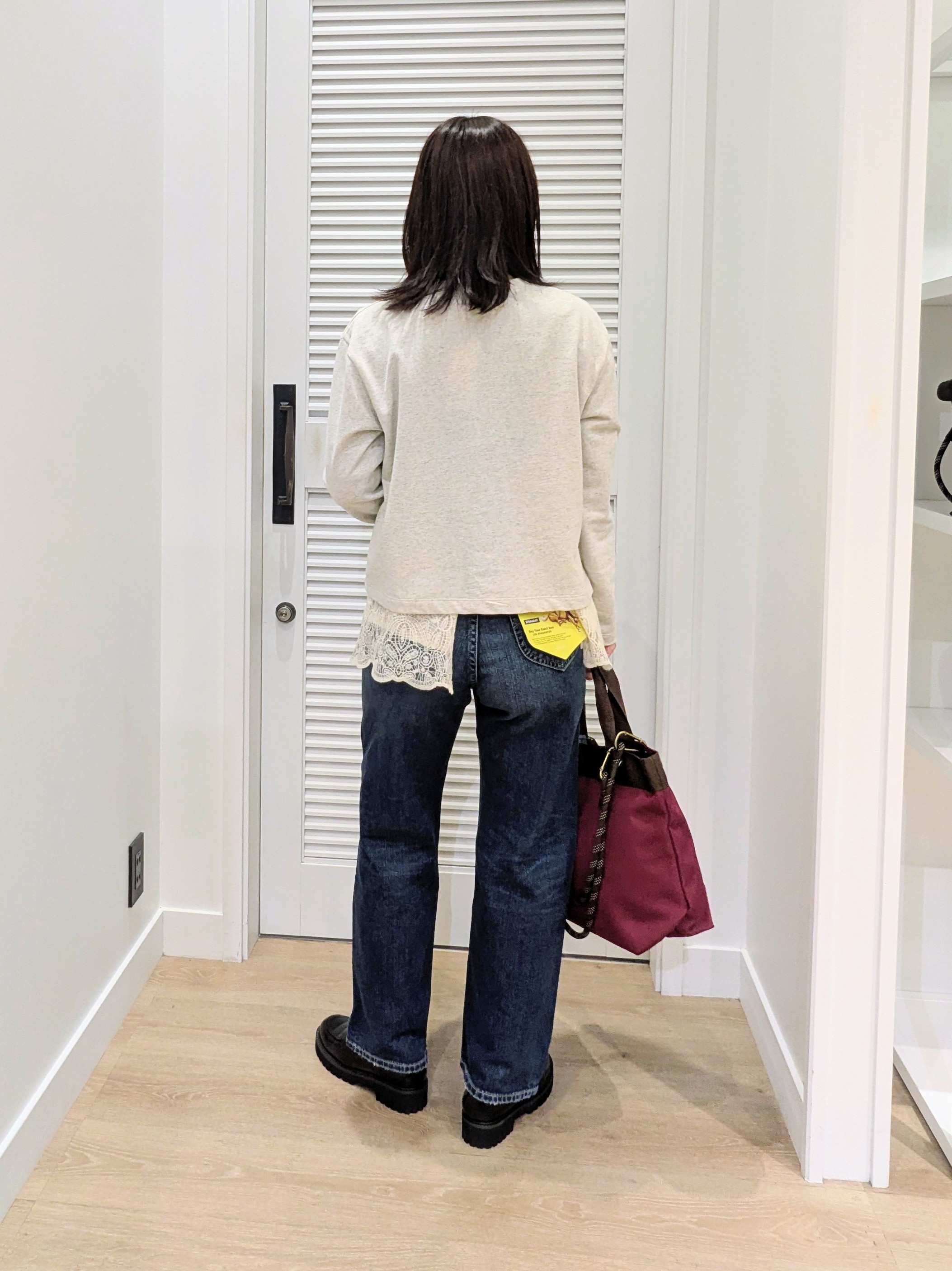 enさんの「Dessin｜【秋羽織り/洗える/6色展開】リングスナップミニ裏毛カーディガン」を使ったコーディネート