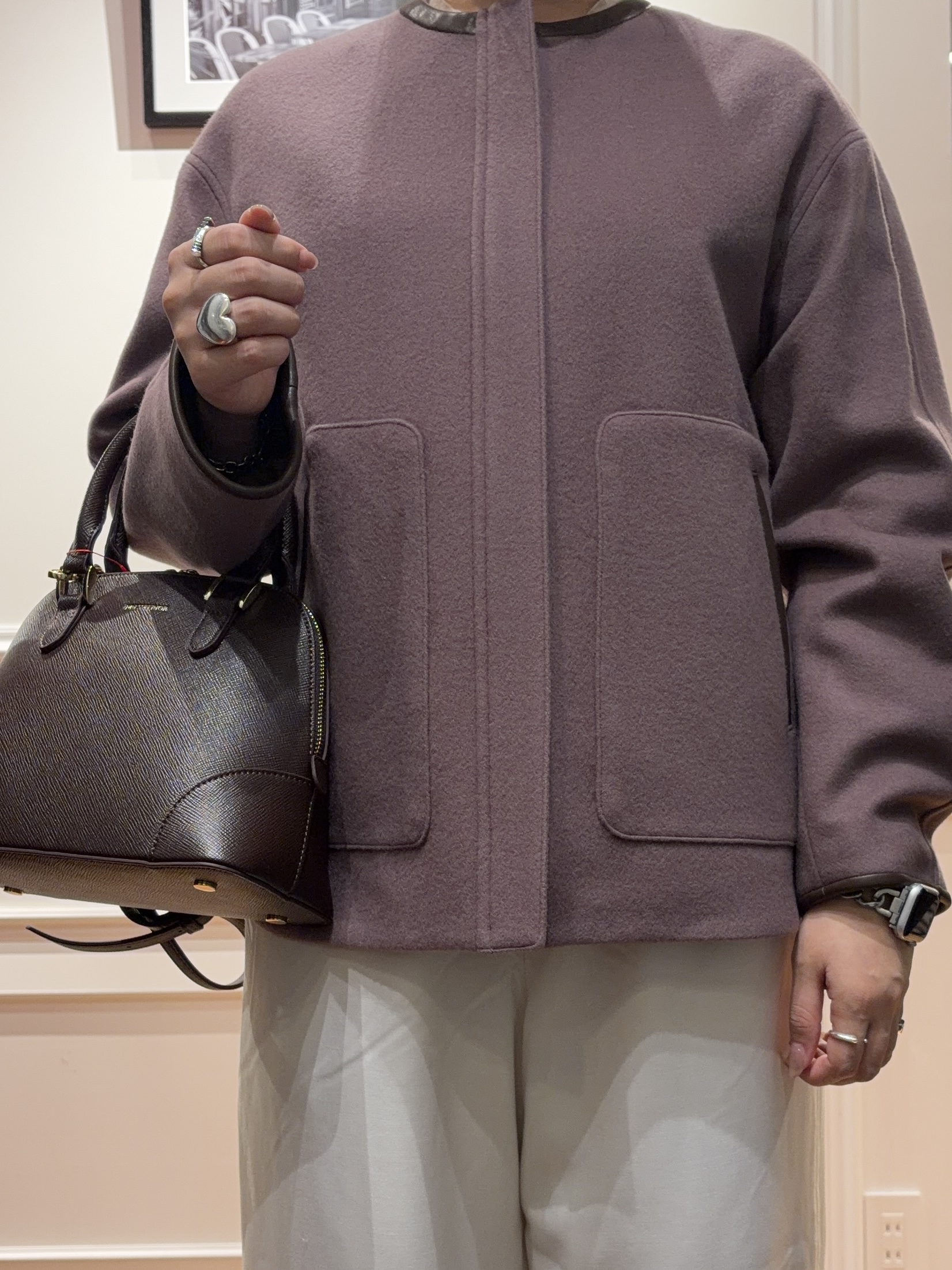 SAKAIさんの「DRESSTERIOR｜Super140's レザー調パイピングジャケット」を使ったコーディネート