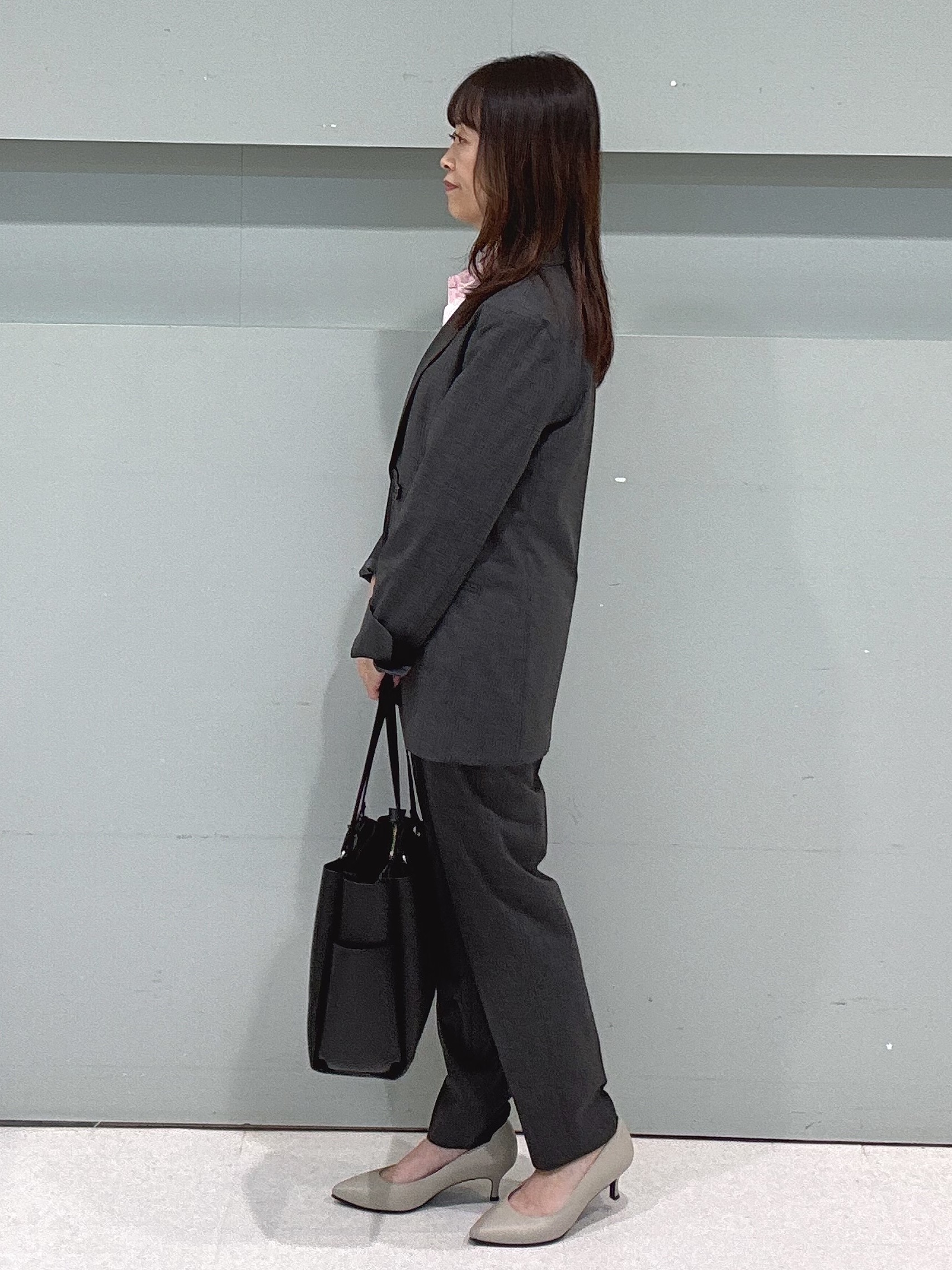 makiさんの「UNTITLED｜【セットアップ可/秋羽織り/お仕事スーツ】ウールブレンドダブルジャケット」を使ったコーディネート